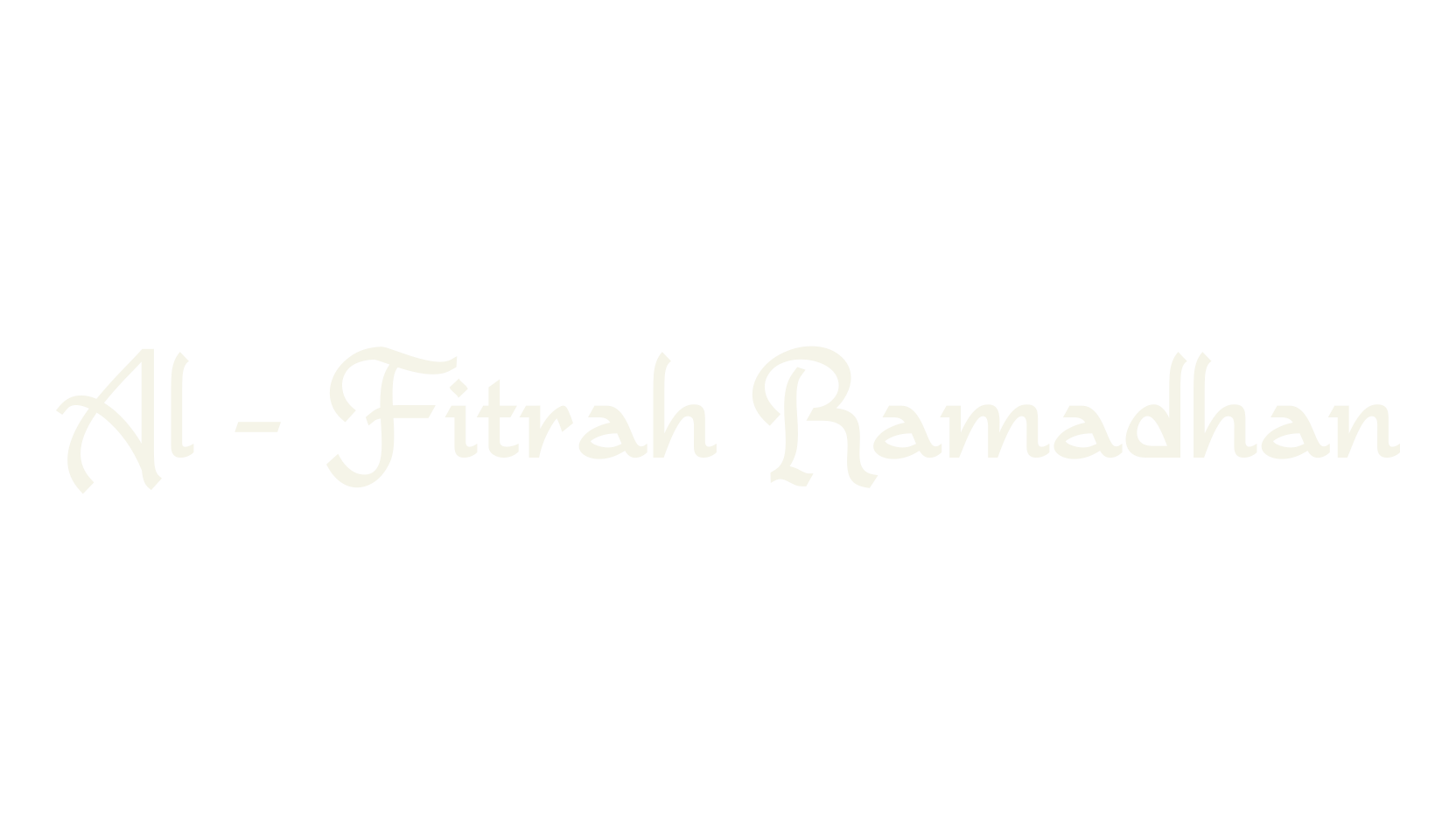 Al - Fitrah Ramadhan, arabic font preview