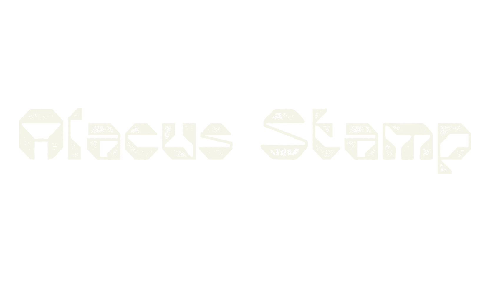 Alacus Stamp, stamp font preview