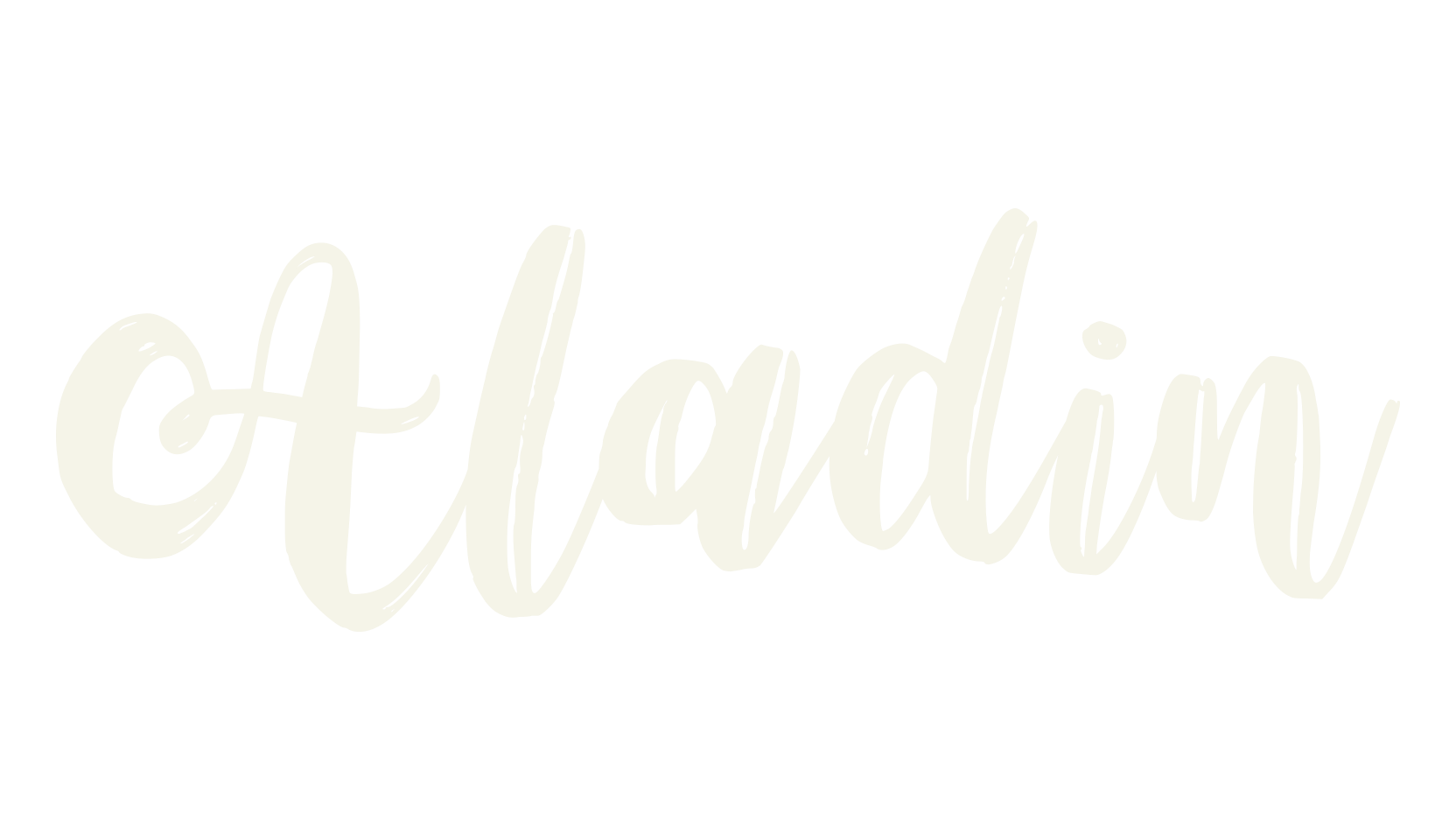 Aladin, cursive font preview