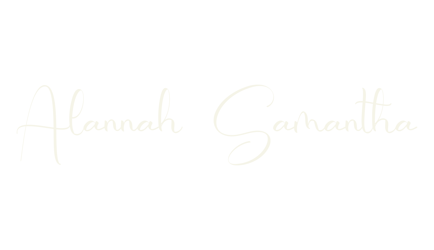 Alannah Samantha, calligraphy font preview