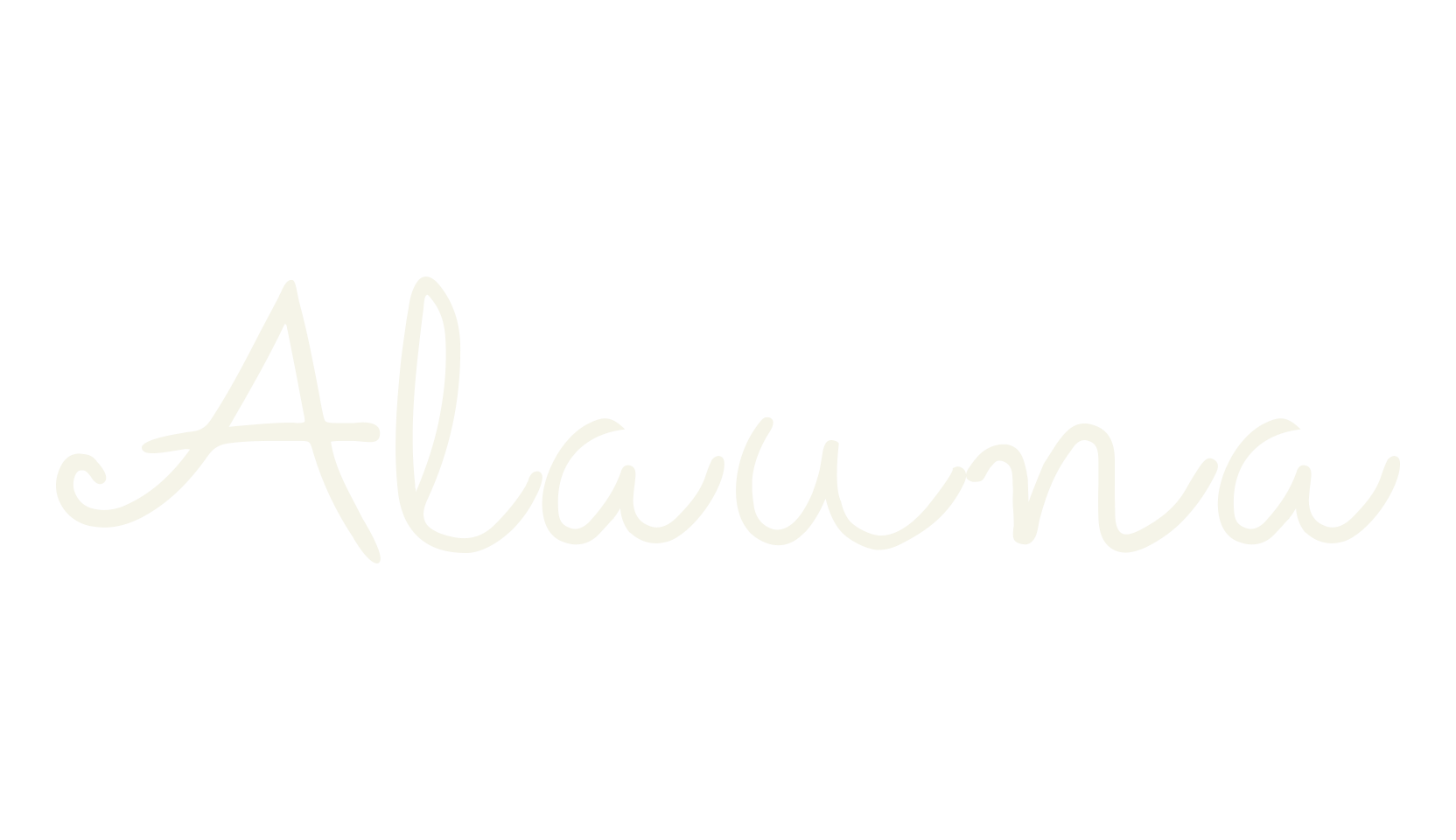 Alauna, script font preview