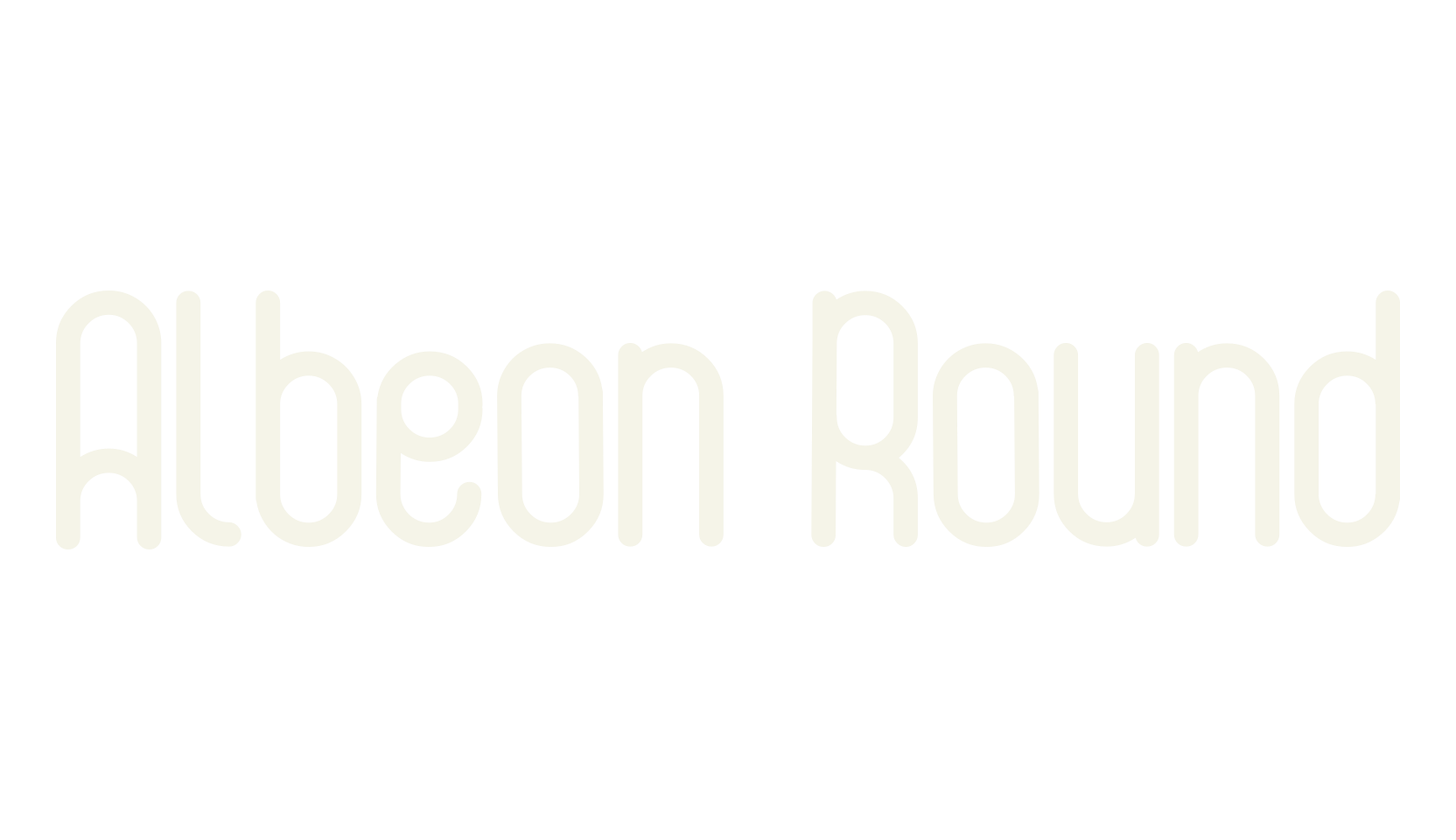Albeon Round, rounded font preview