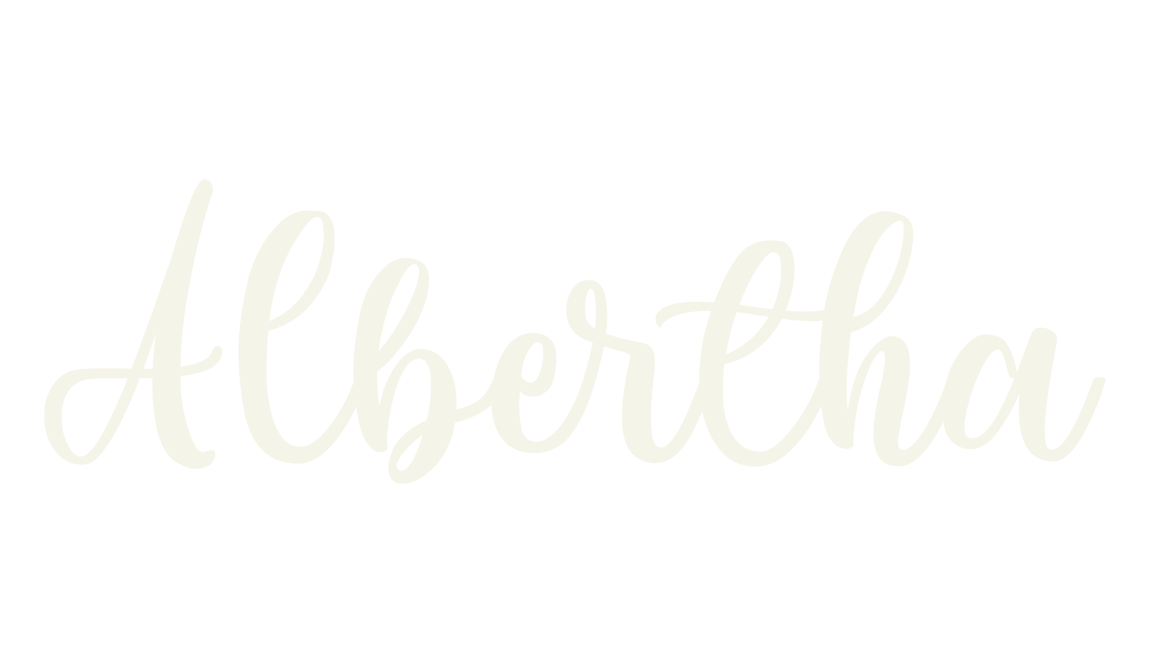 Albertha, calligraphy font preview