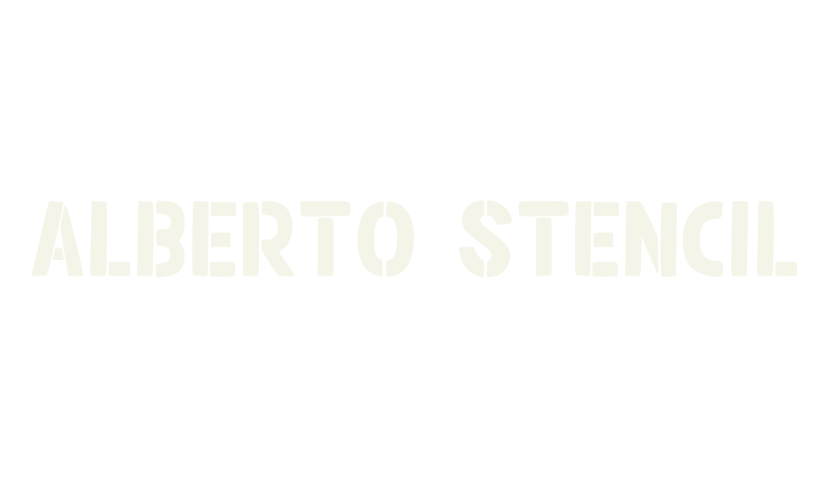 Alberto Stencil, stencil font preview