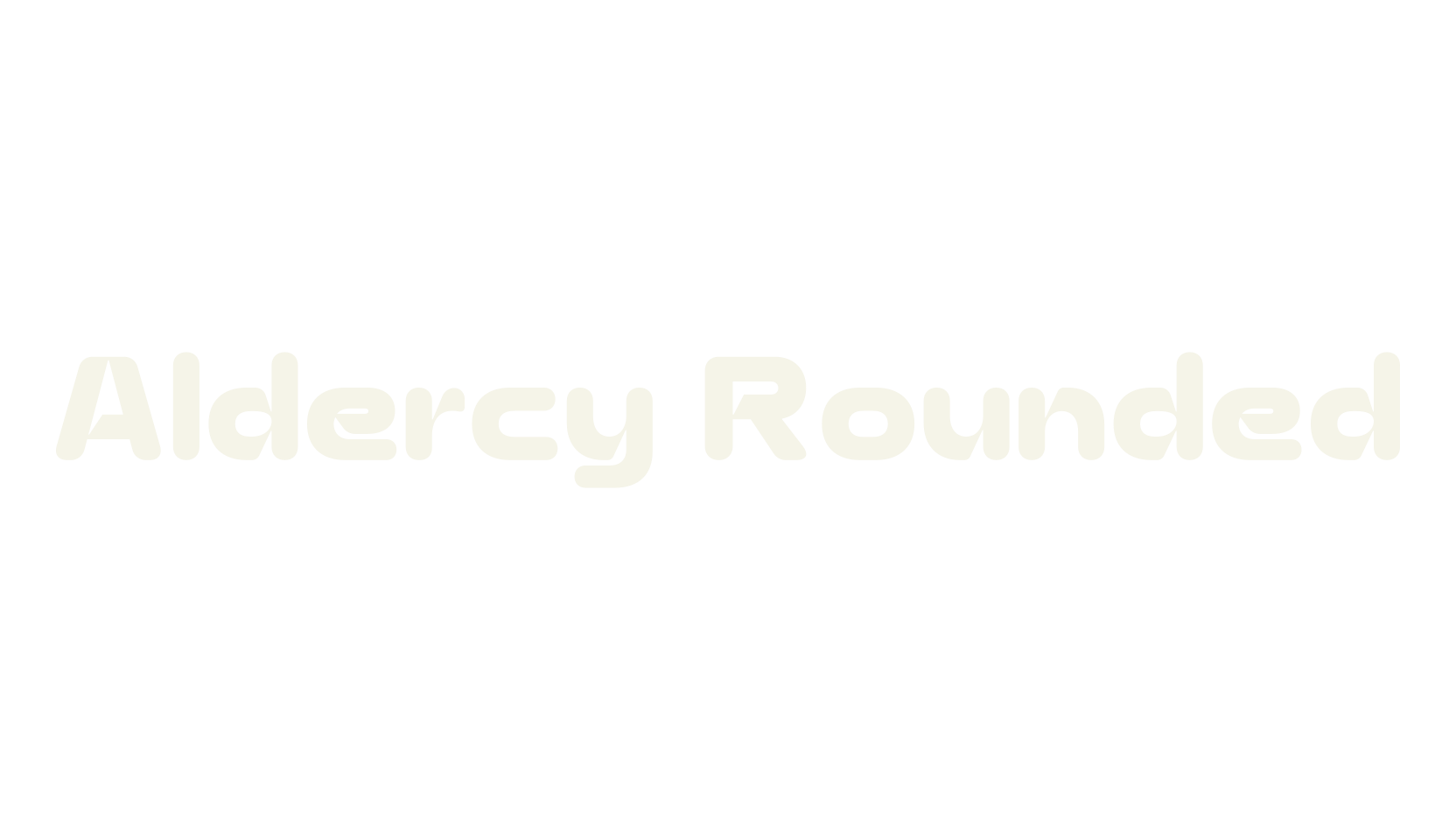 Aldercy Rounded, rounded font preview