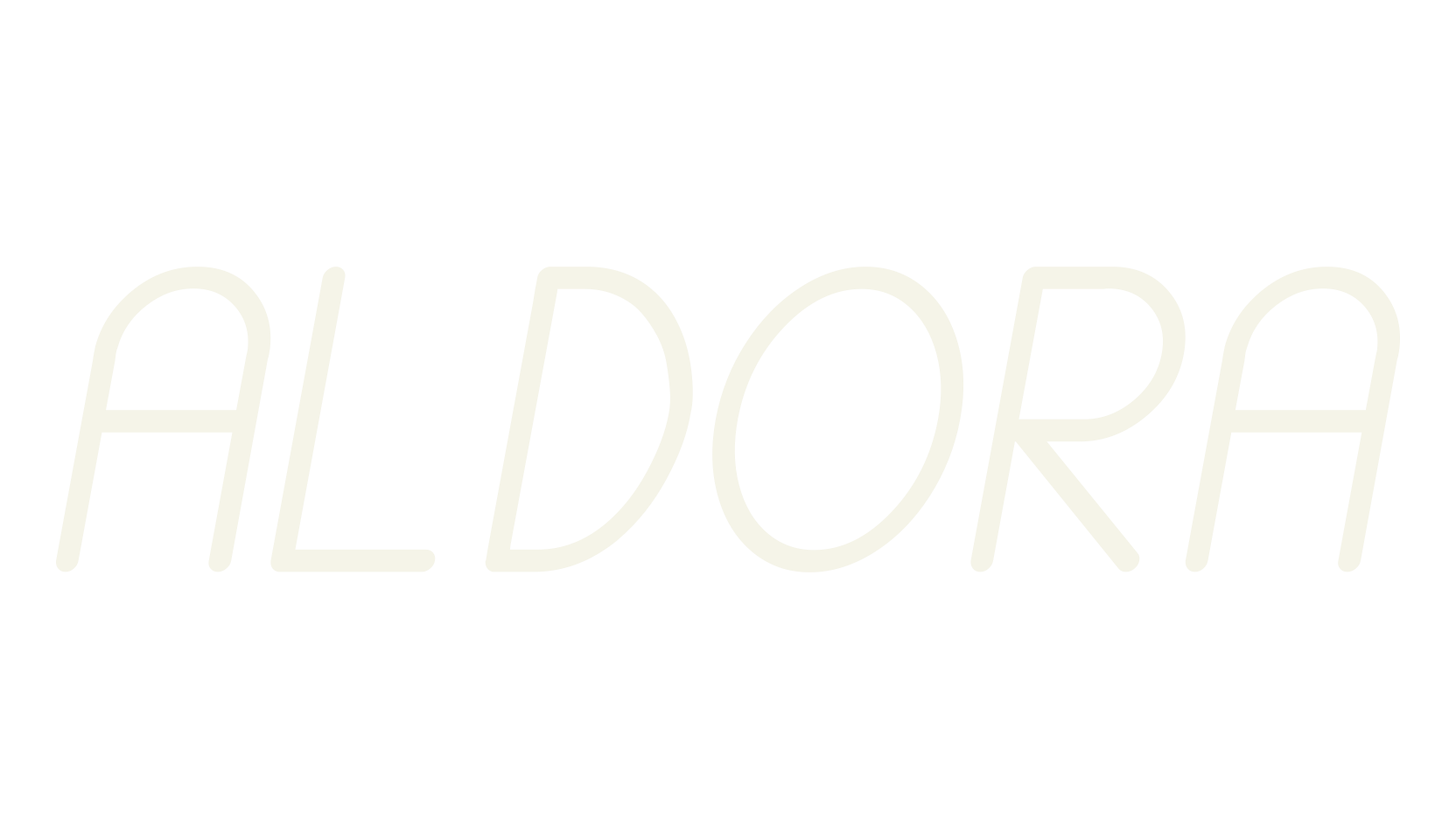 ALDORA, stencil font preview