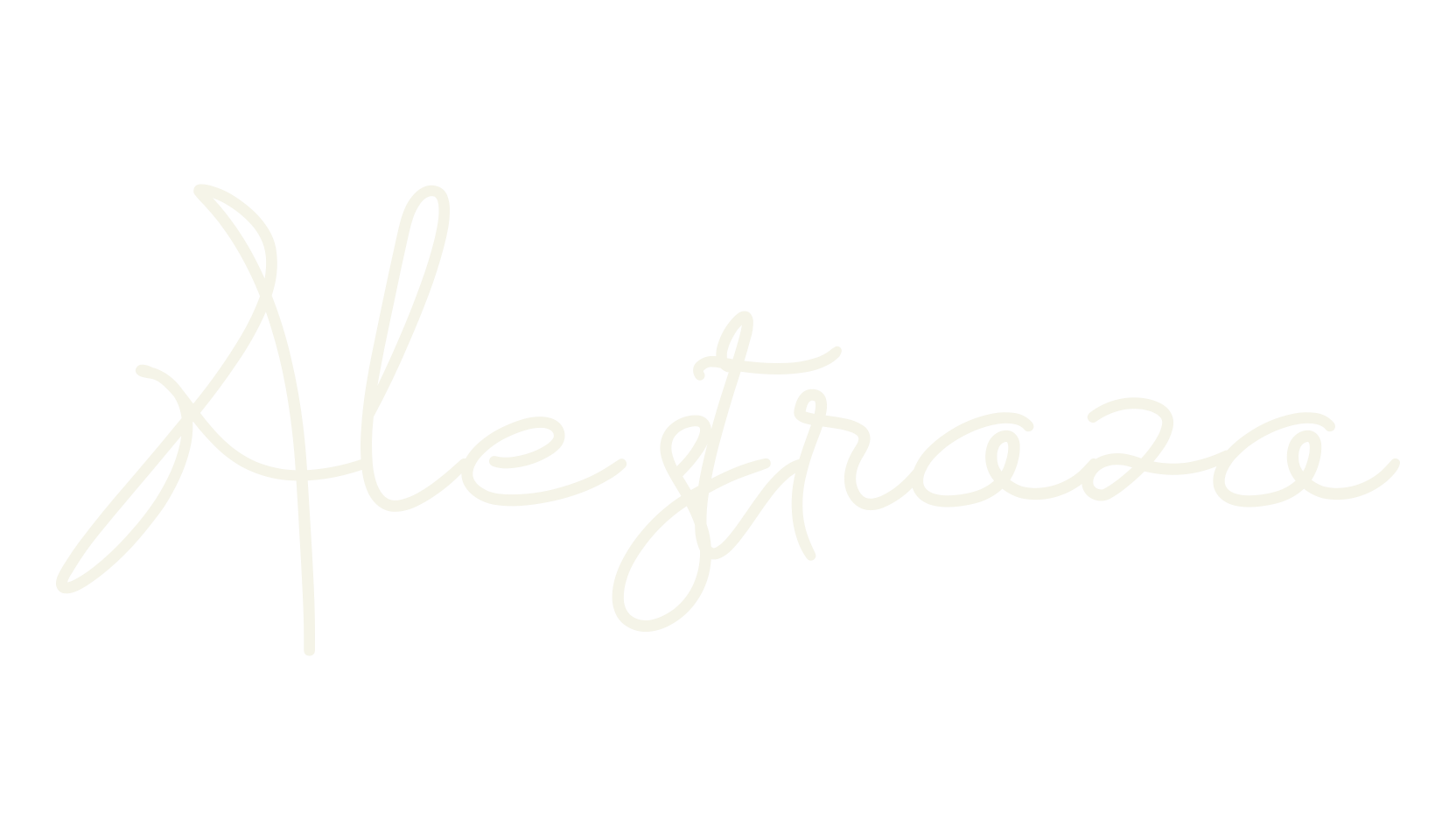 Alestraza, cursive font preview