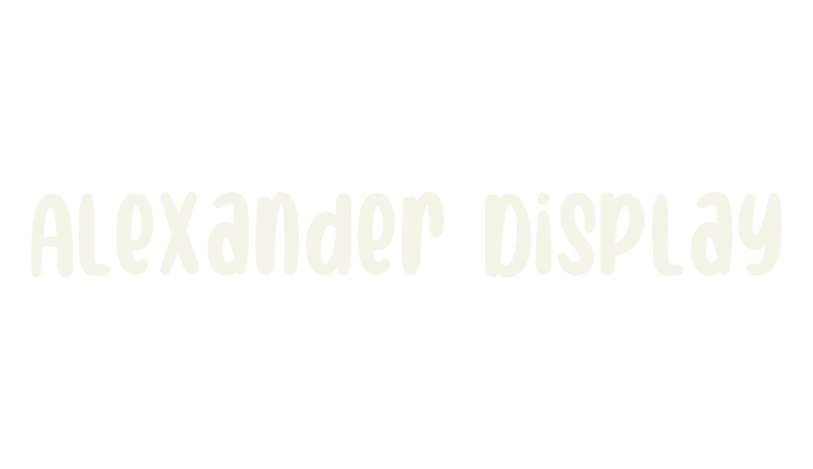 Alexander Display, handwritten font preview