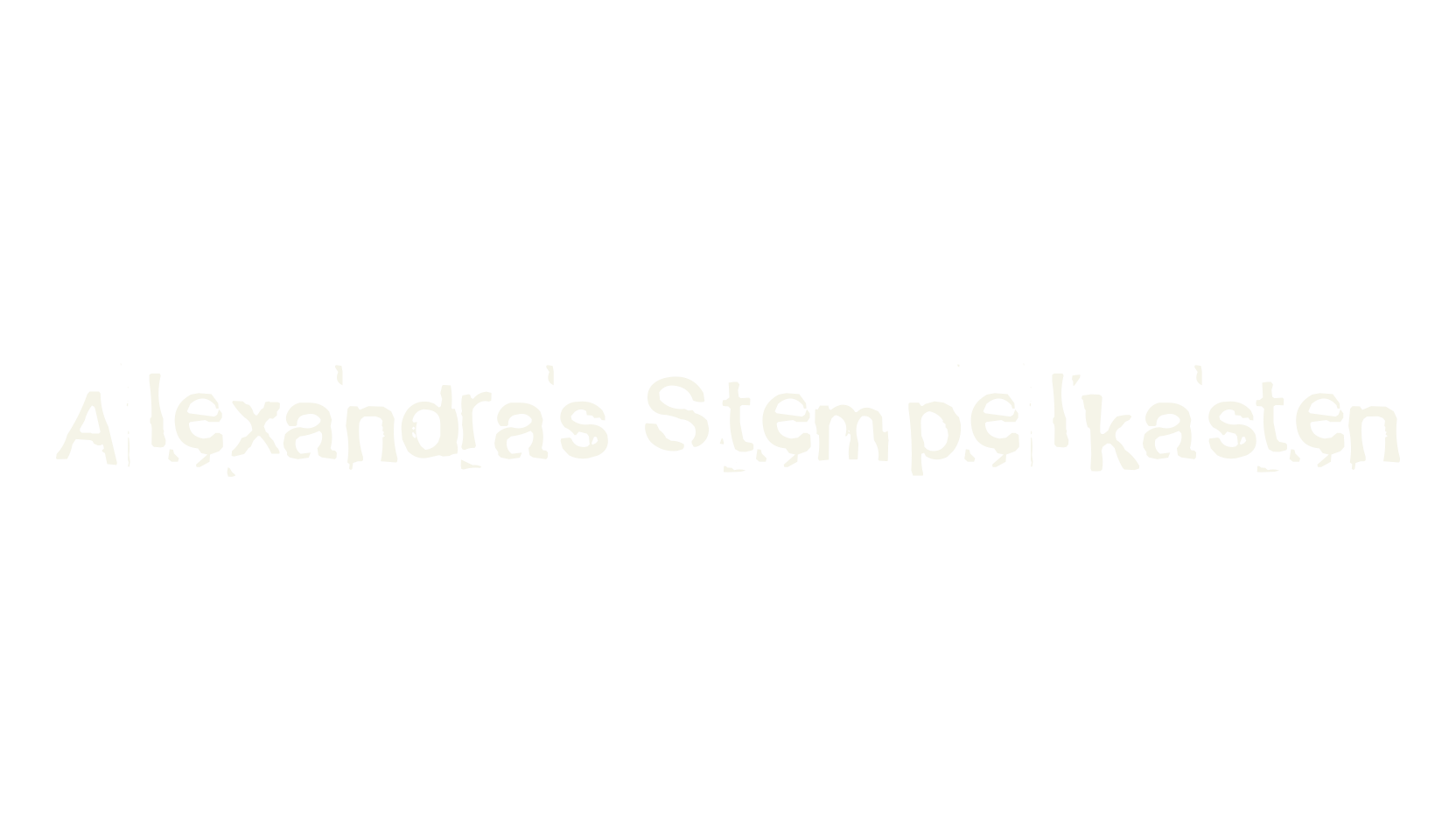 Alexandras Stempelkasten, typewriter font preview