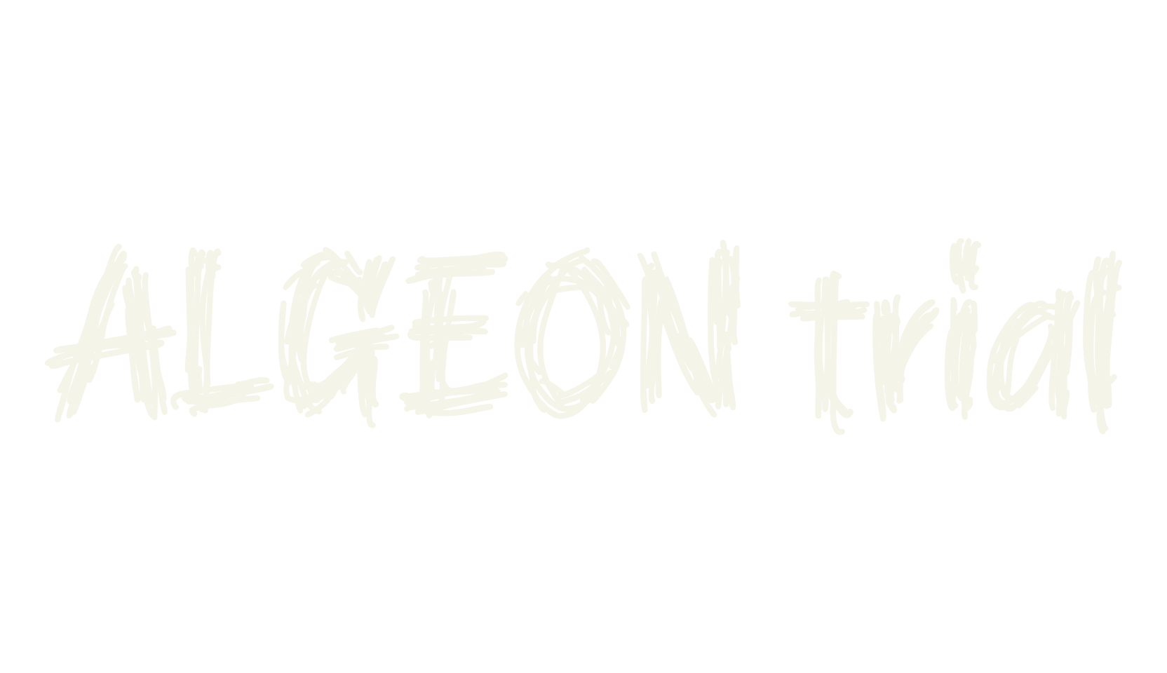 ALGEON trial, hand drawn font preview