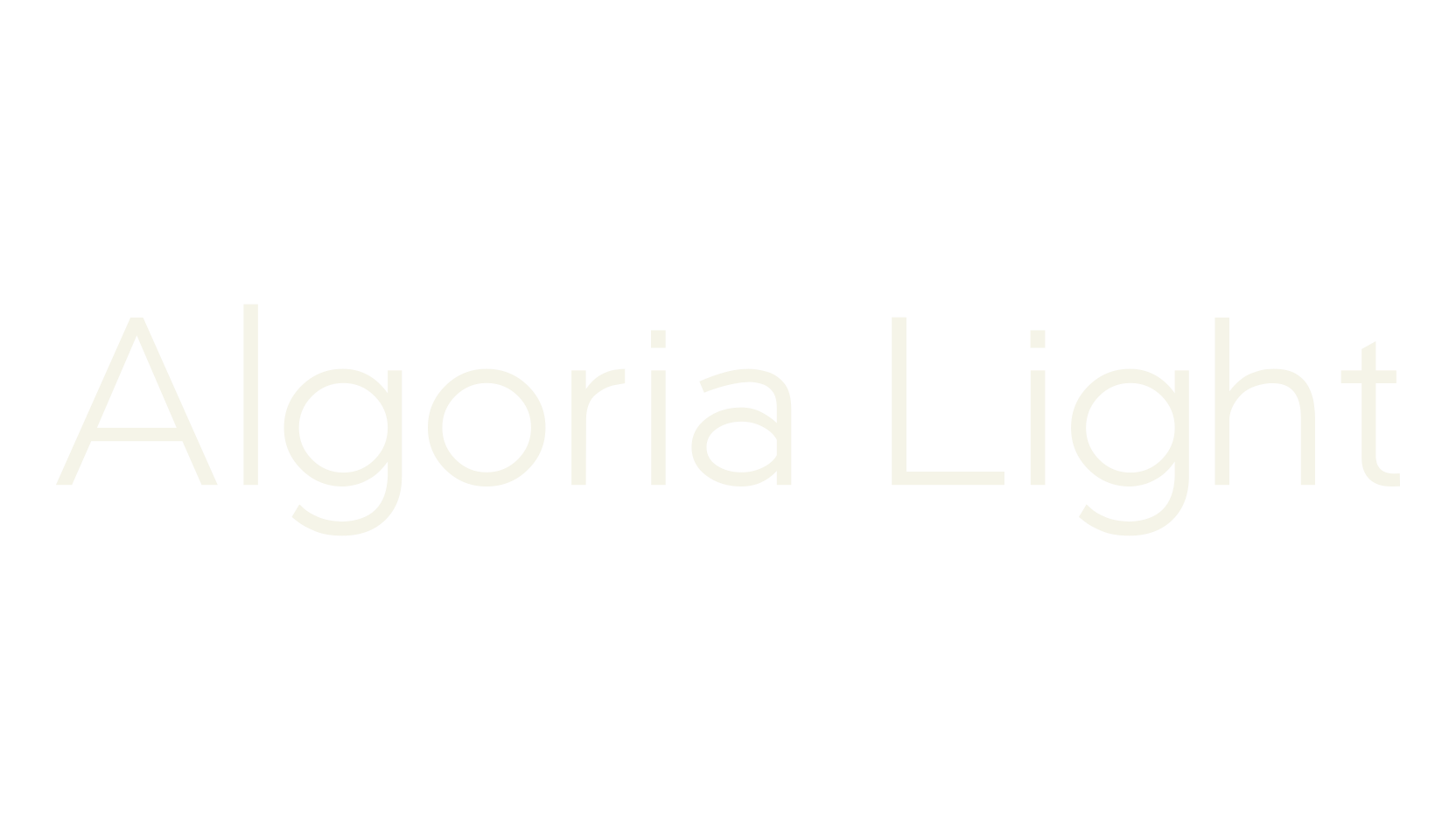 Algoria Light, sans serif font preview
