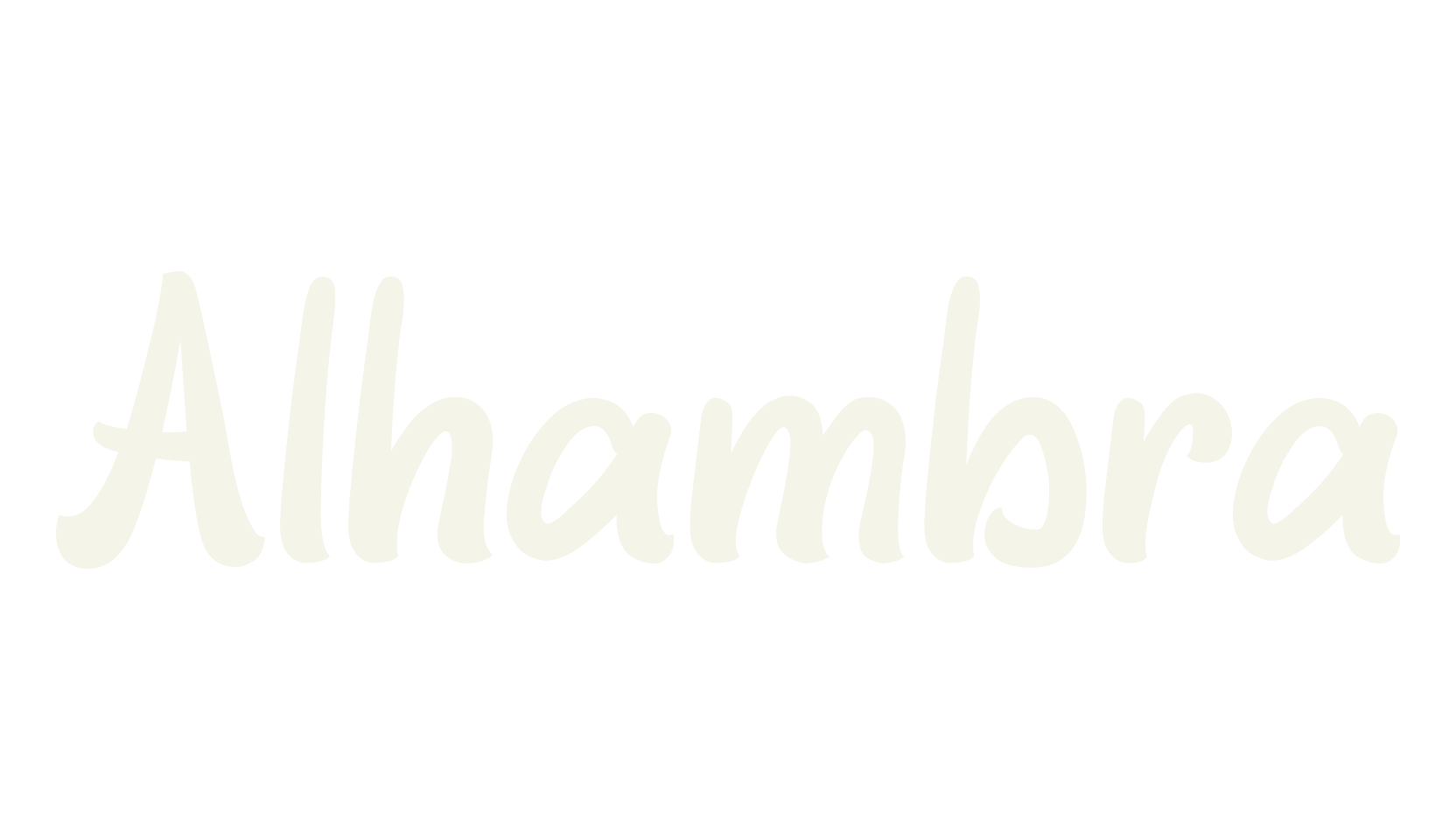 Alhambra, handwriting font preview