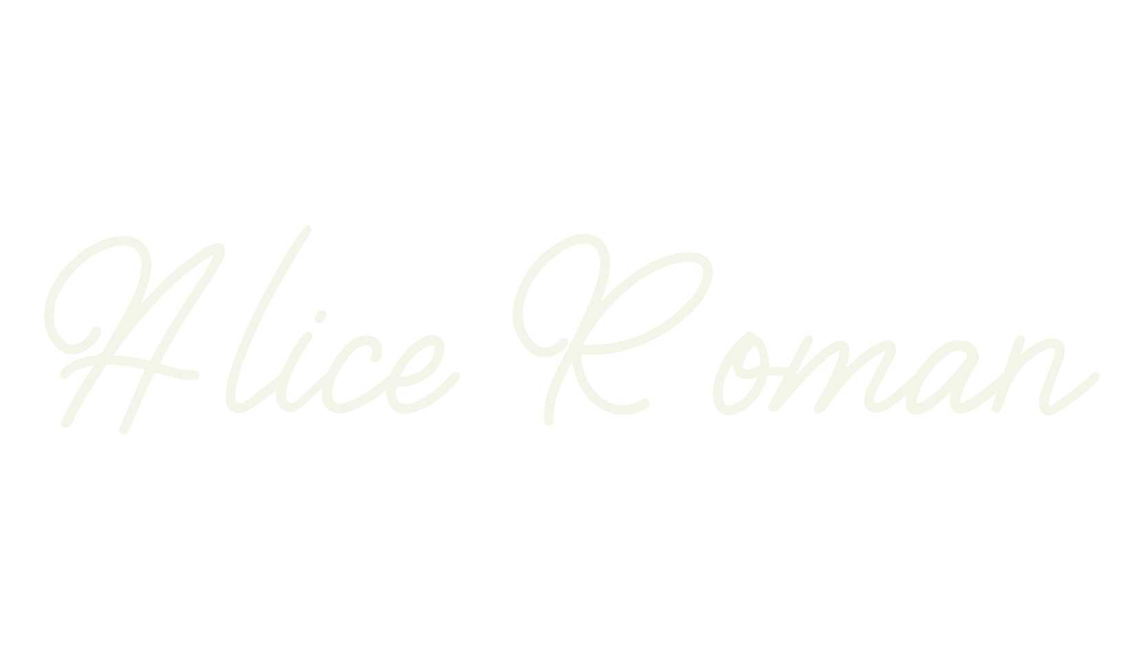 Alice Roman, cursive font preview