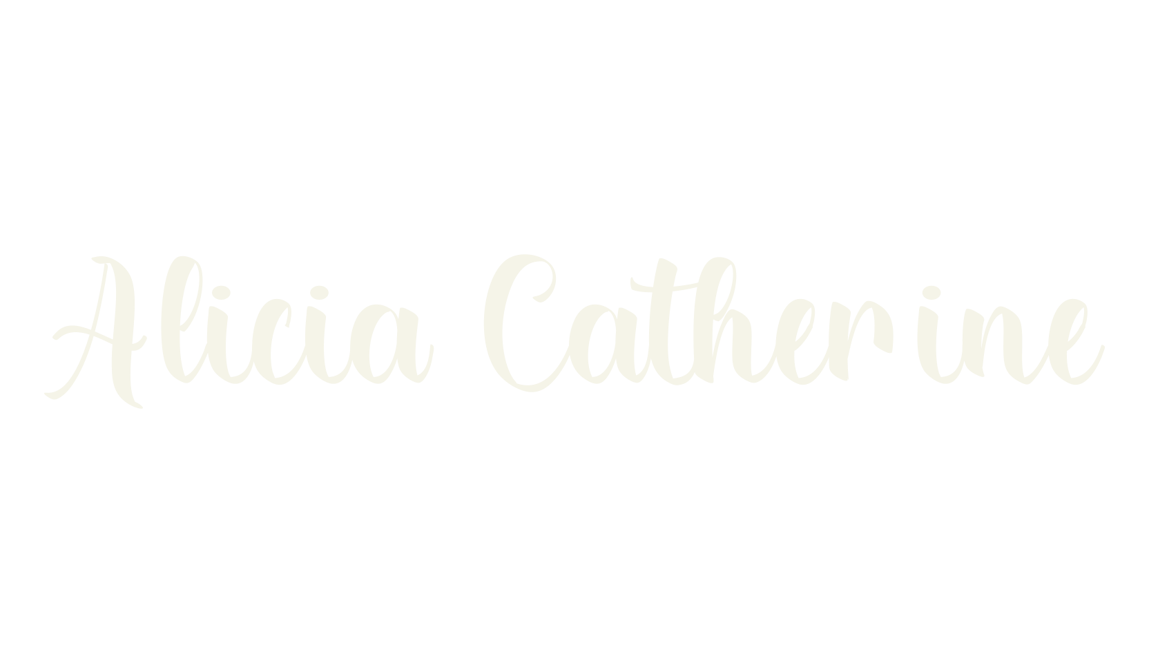 Alicia Catherine, cursive font preview