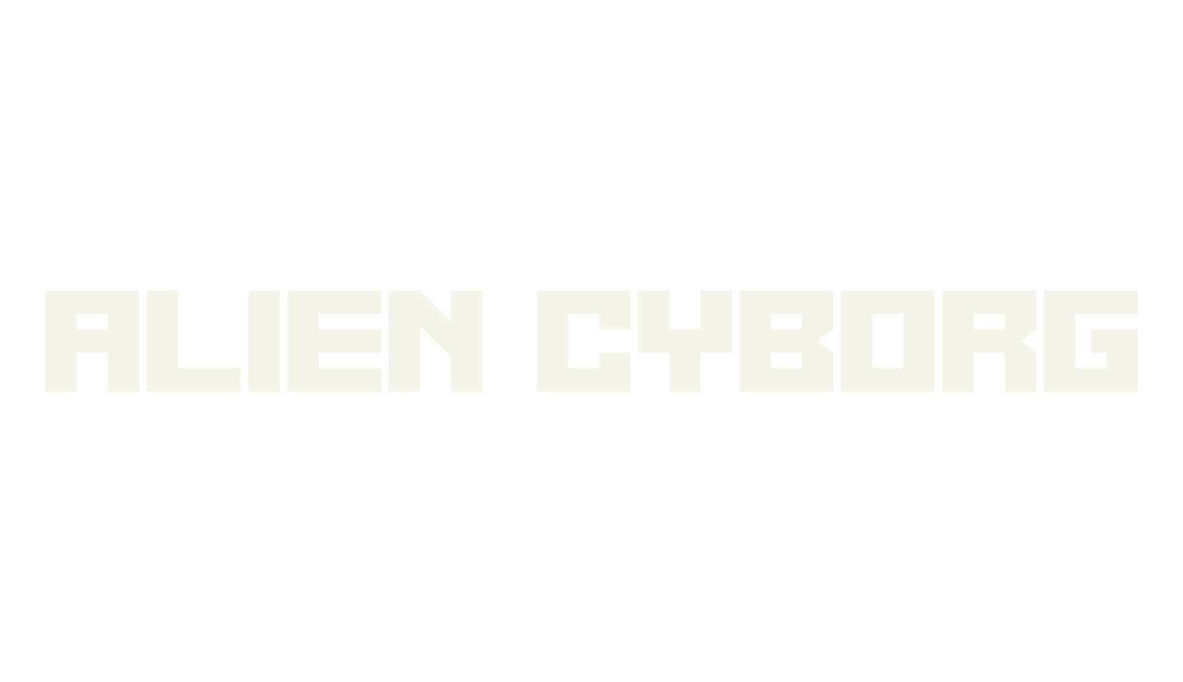 Alien Cyborg, display market font preview
