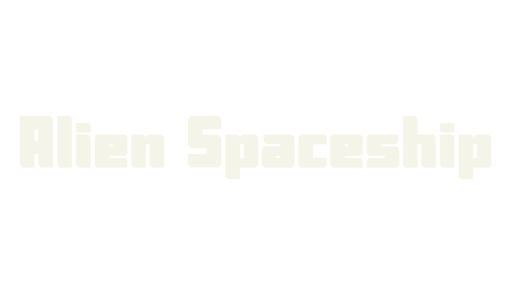 Alien Spaceship, bold font preview