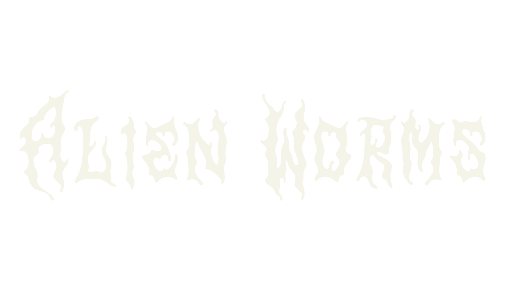 Alien Worms, metal font preview