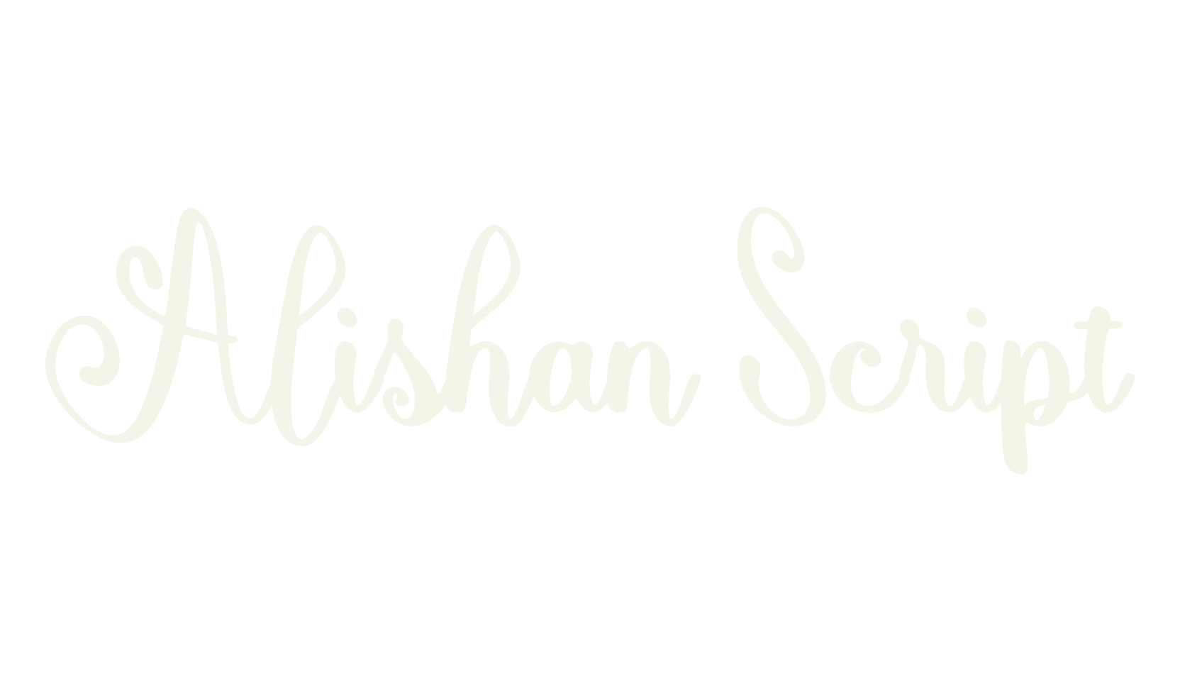 Alishan Script, wedding font preview