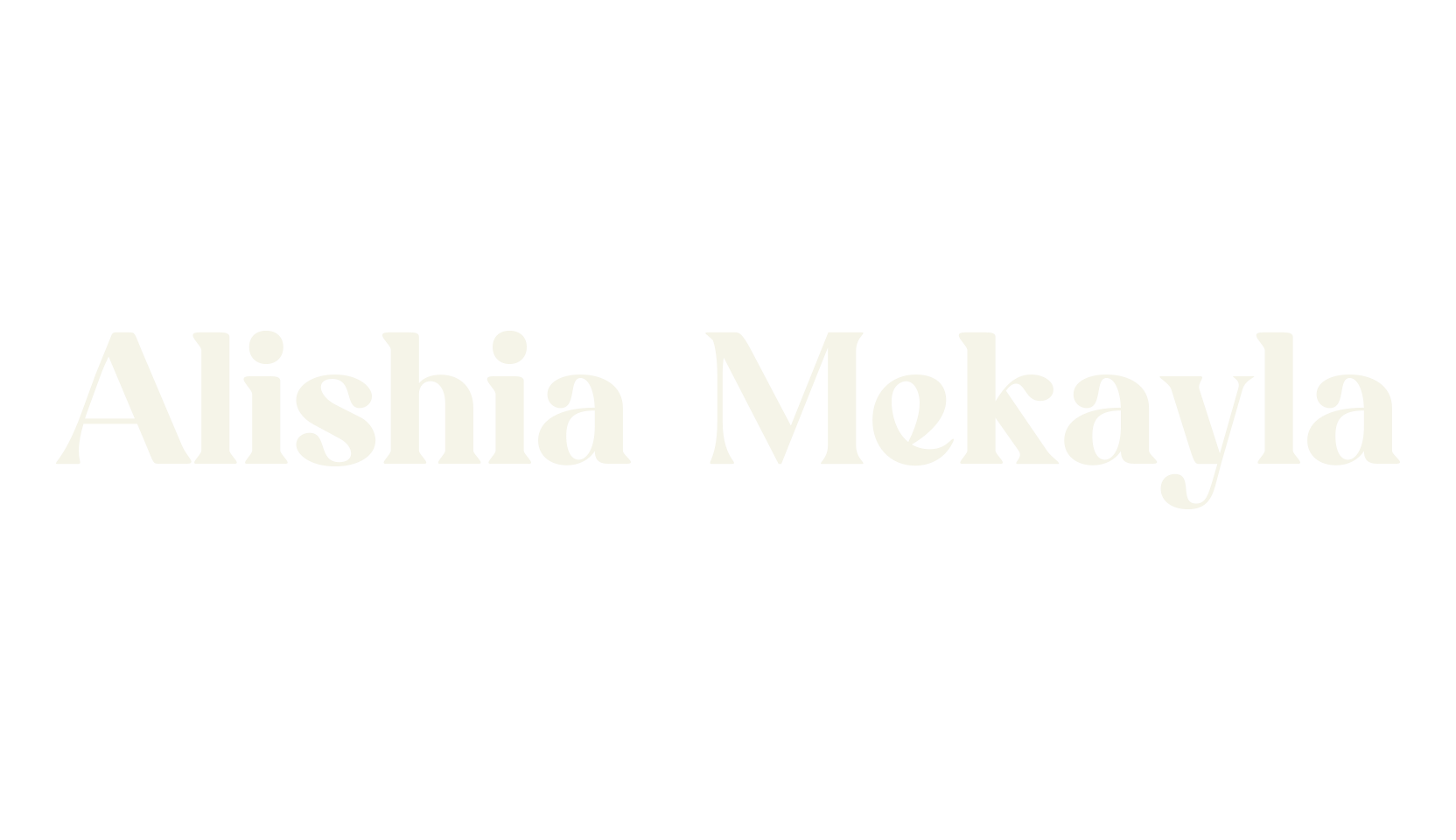 Alishia Mekayla, serif font preview
