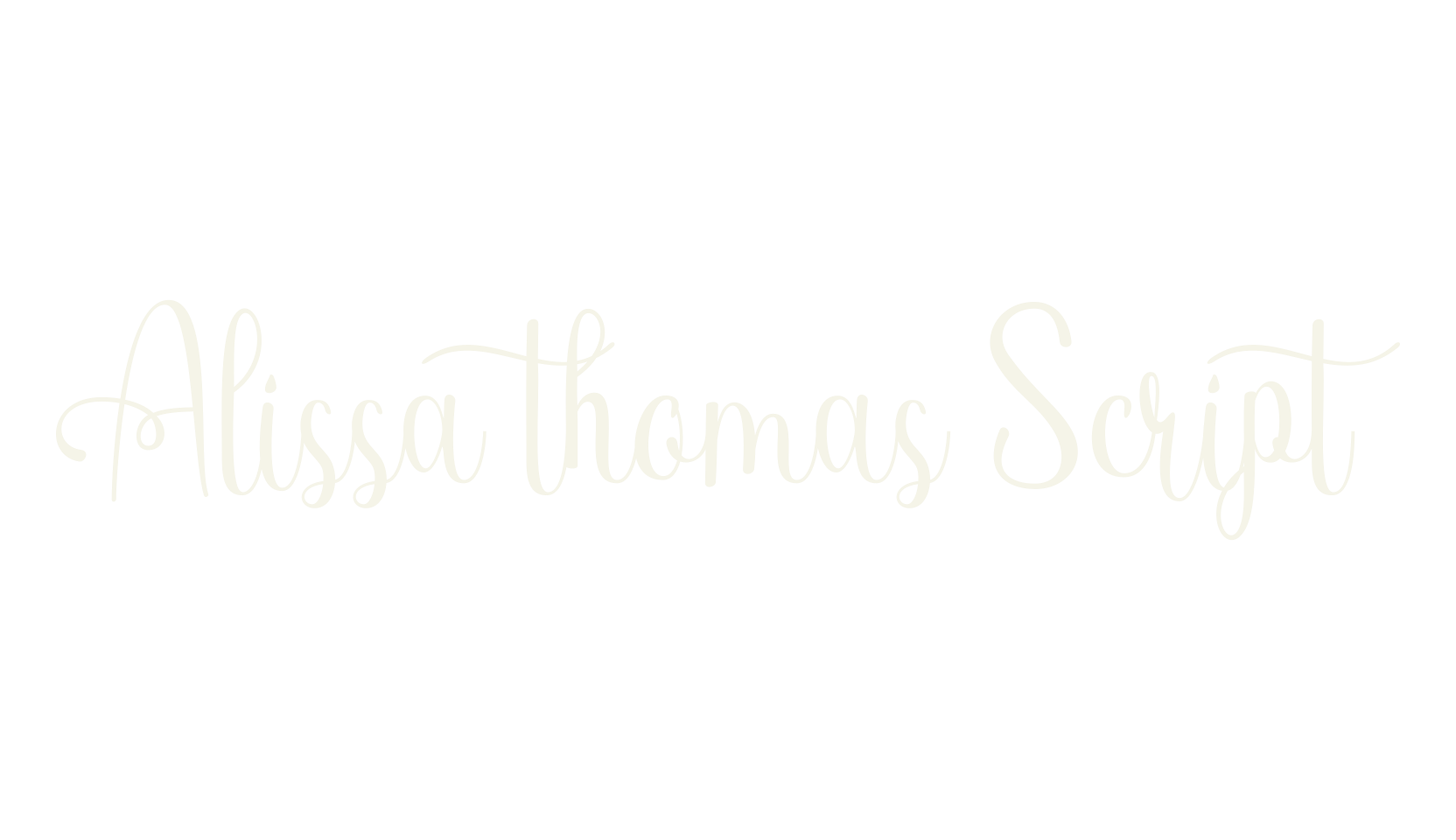 Alissa thomas Script, script font preview