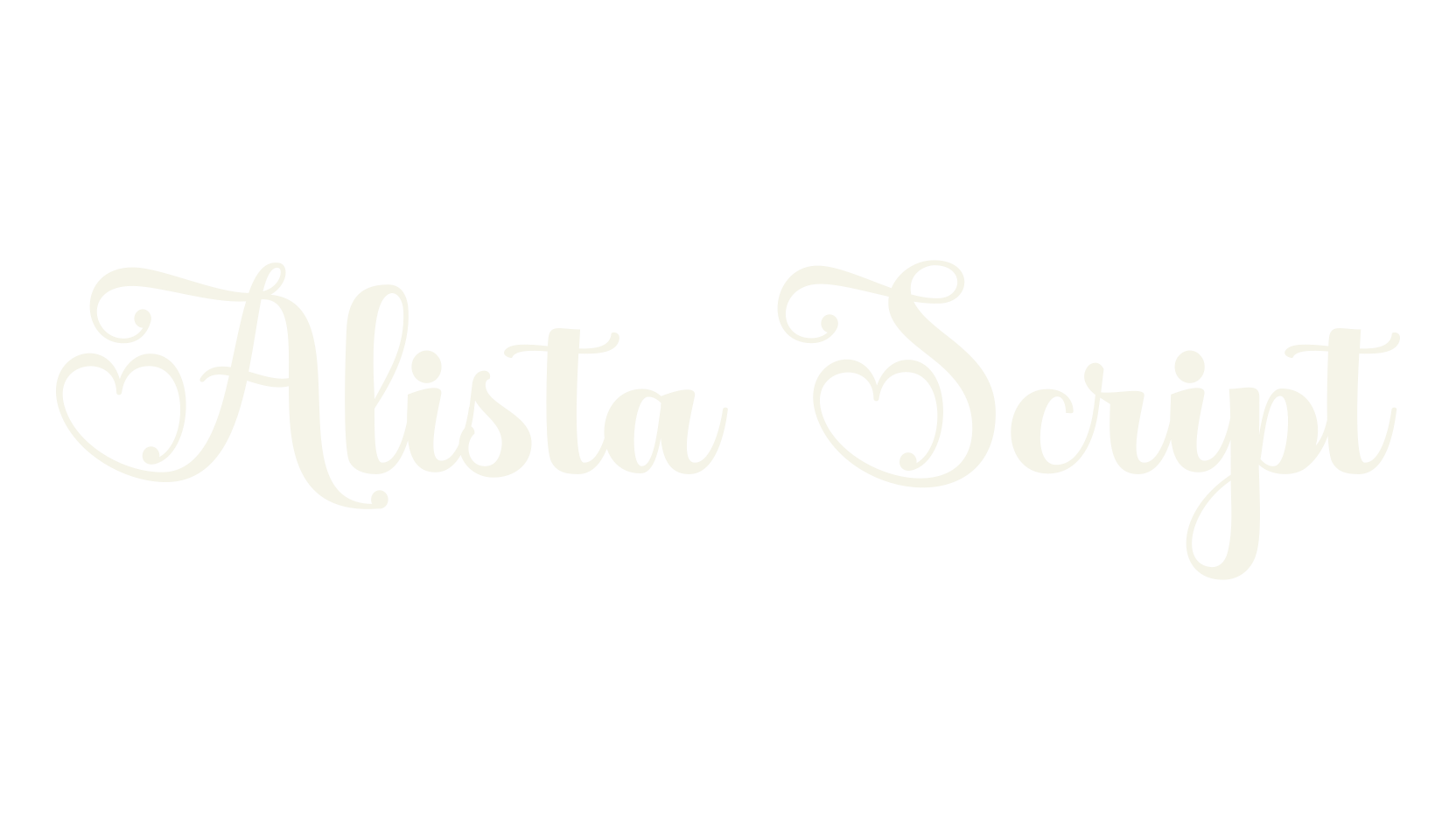 Alista Script, calligraphy font preview