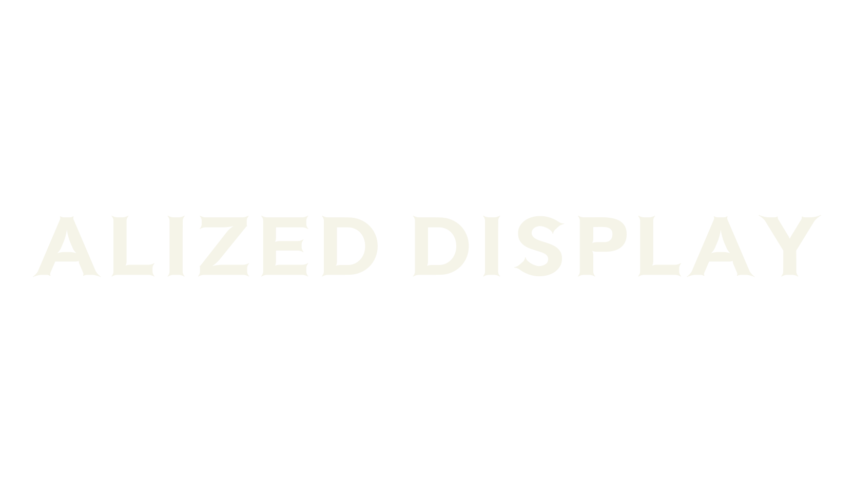 Alized Display, sans serif font preview
