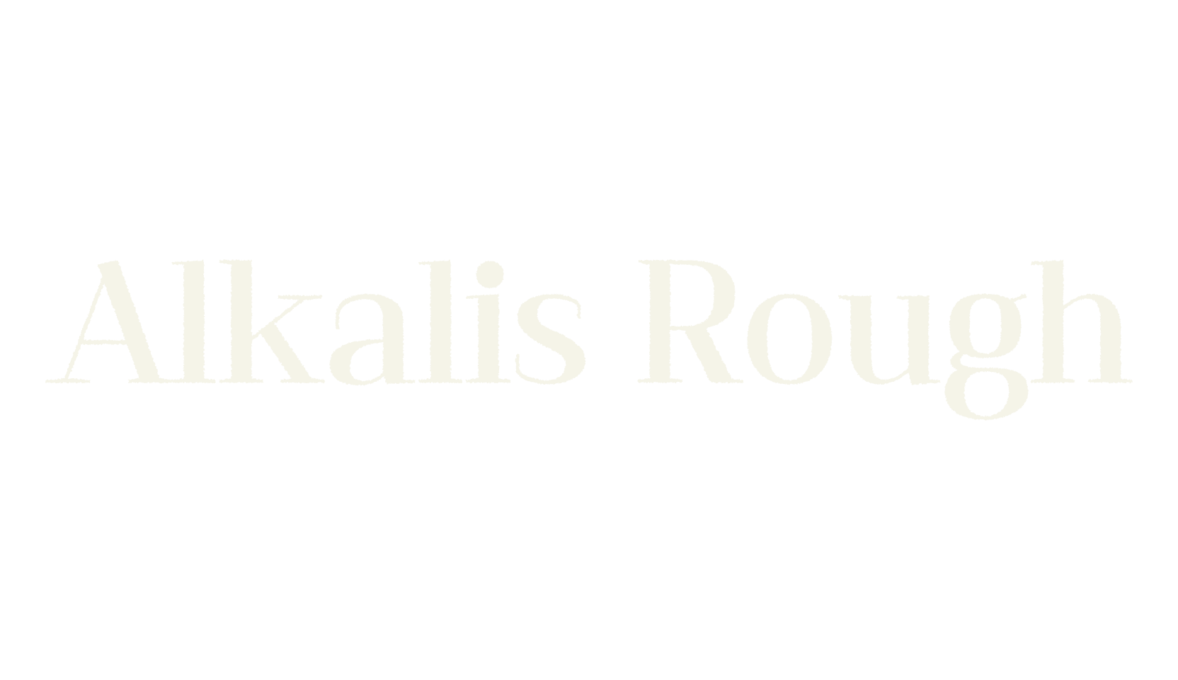 Alkalis Rough, brand font preview