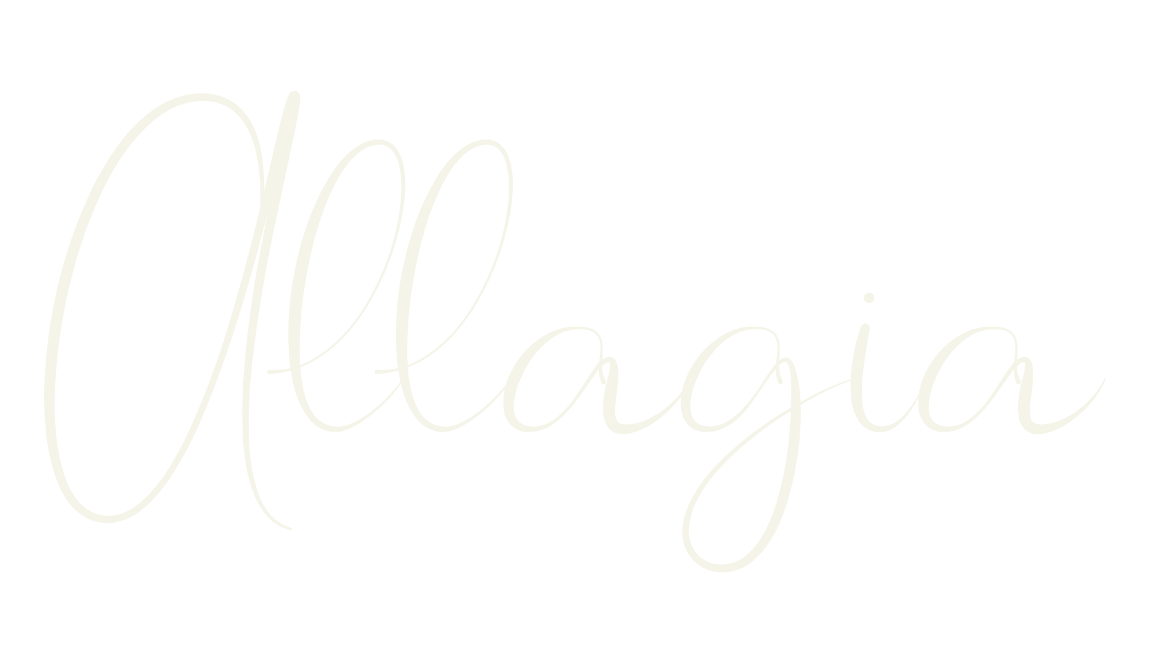 Allagia, cursive font preview
