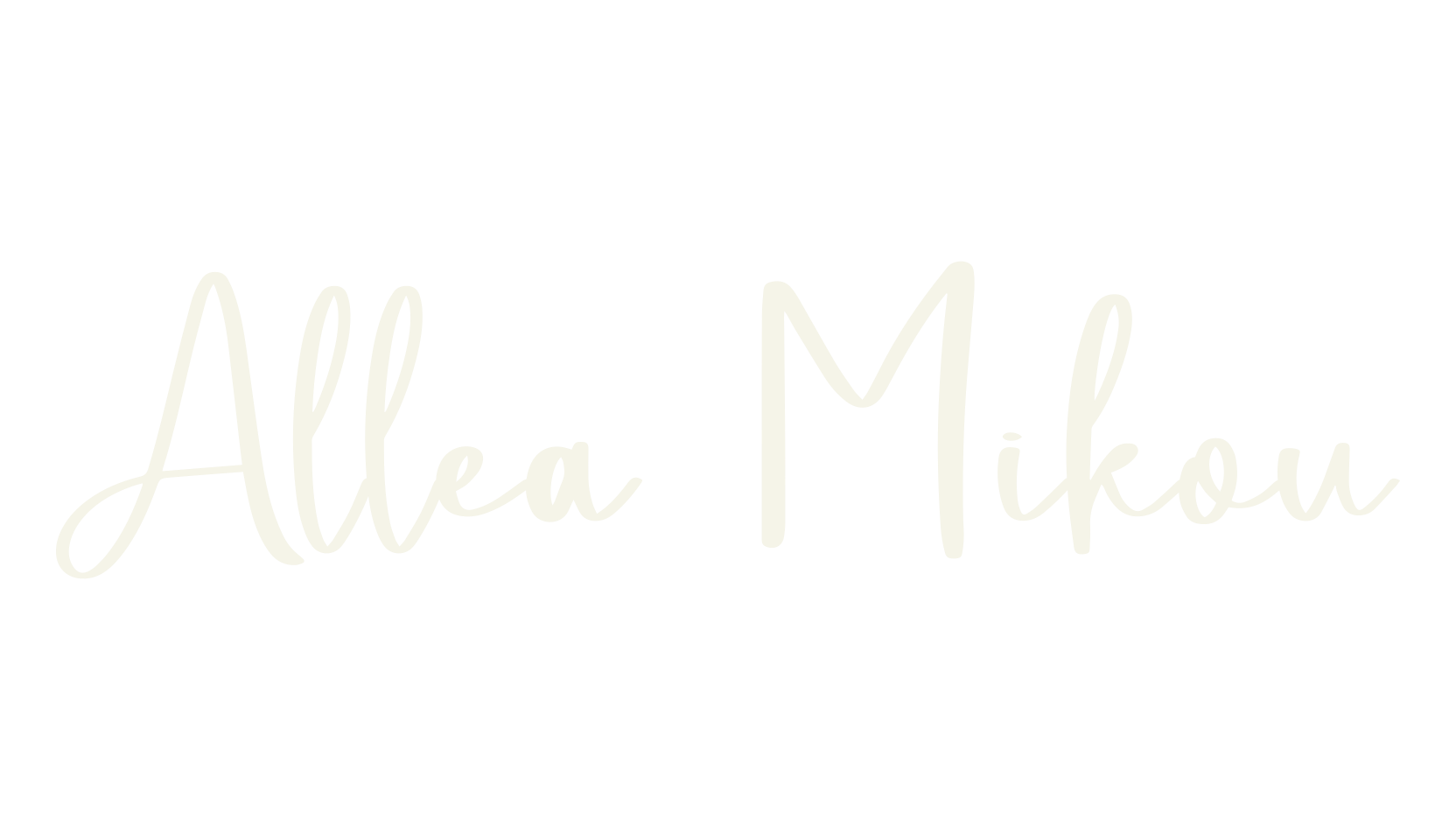 Allea Mikou, cursive font preview