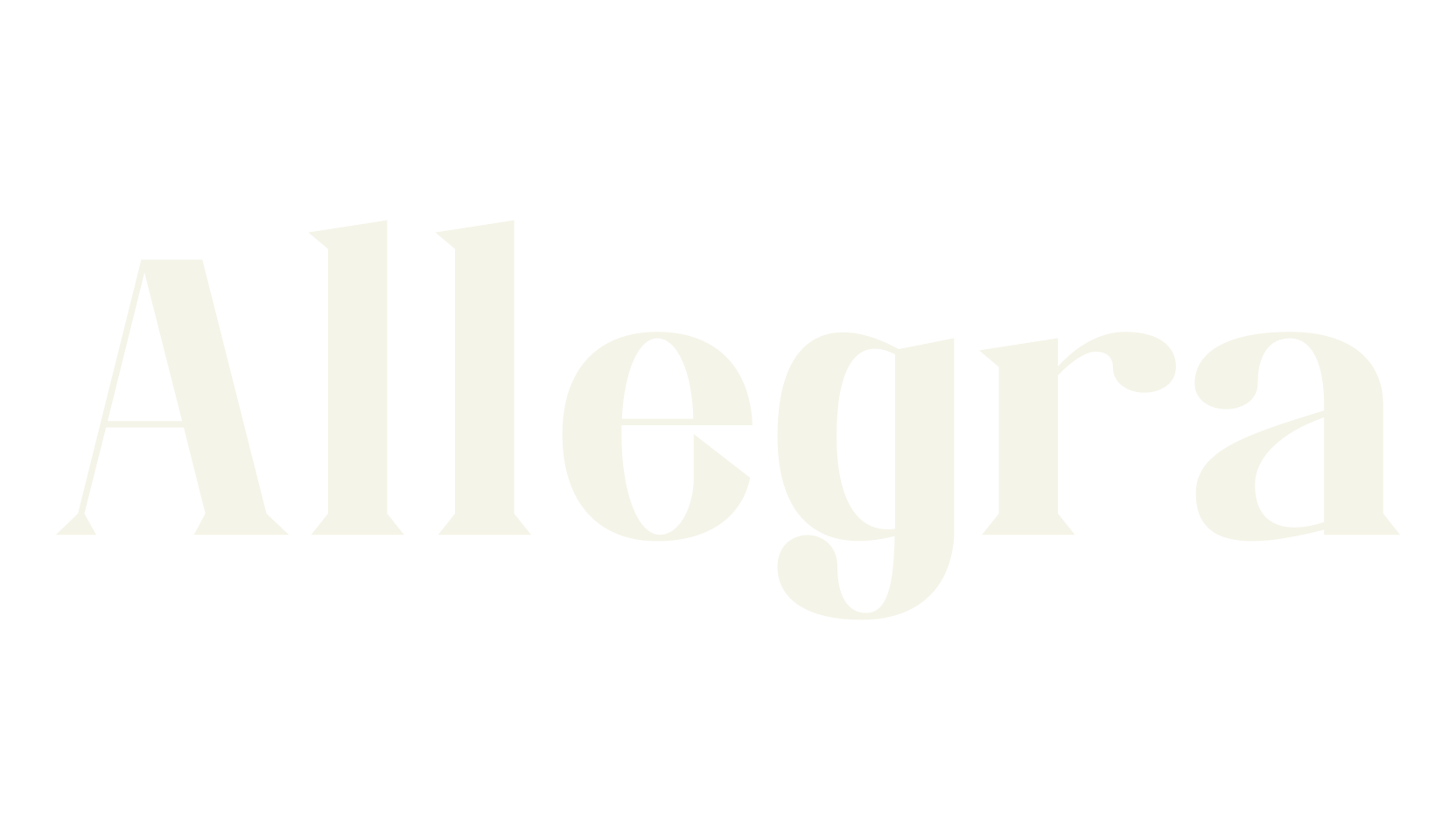 Allegra, letter font preview