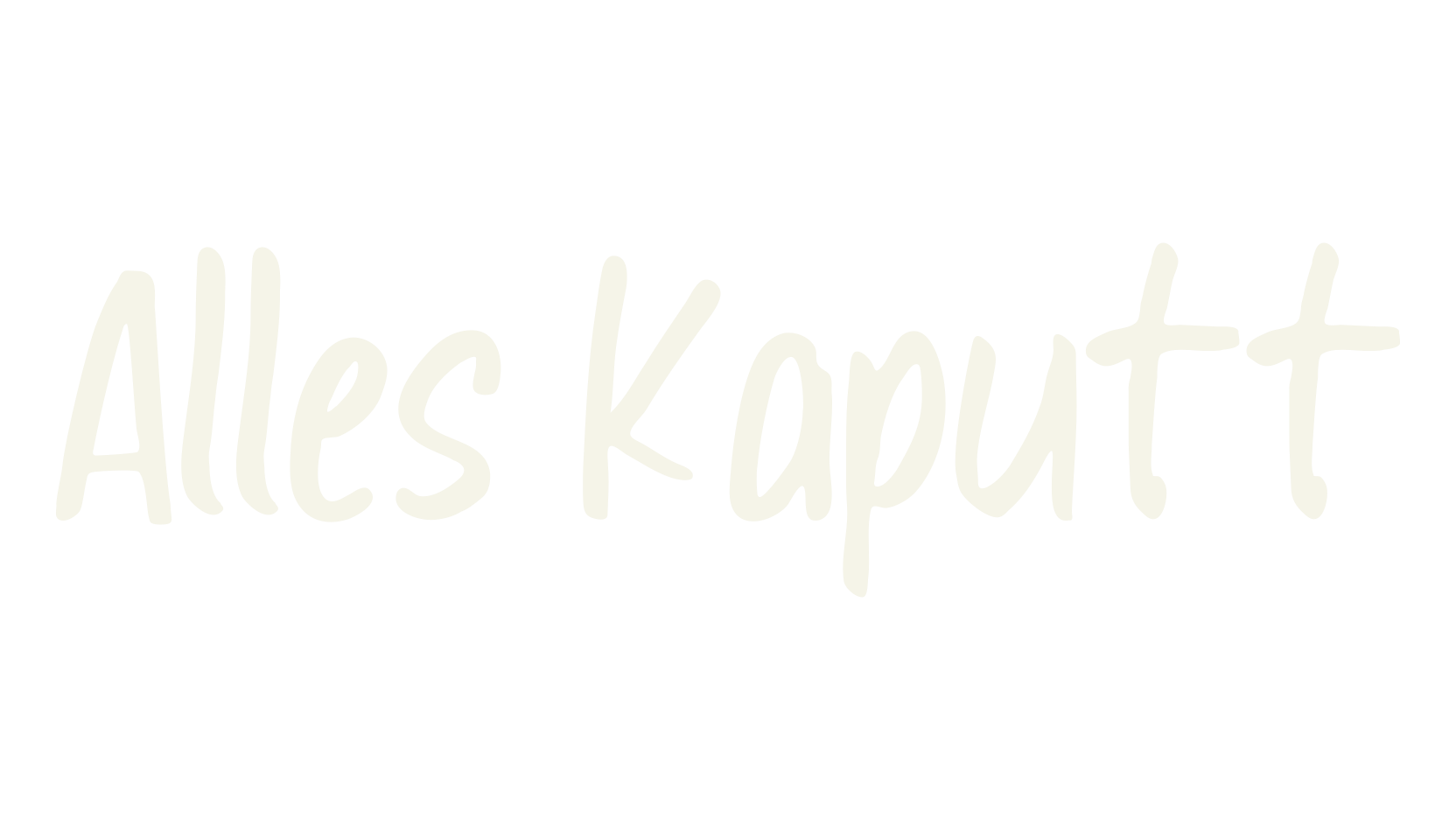 Alles Kaputt, scribble font preview