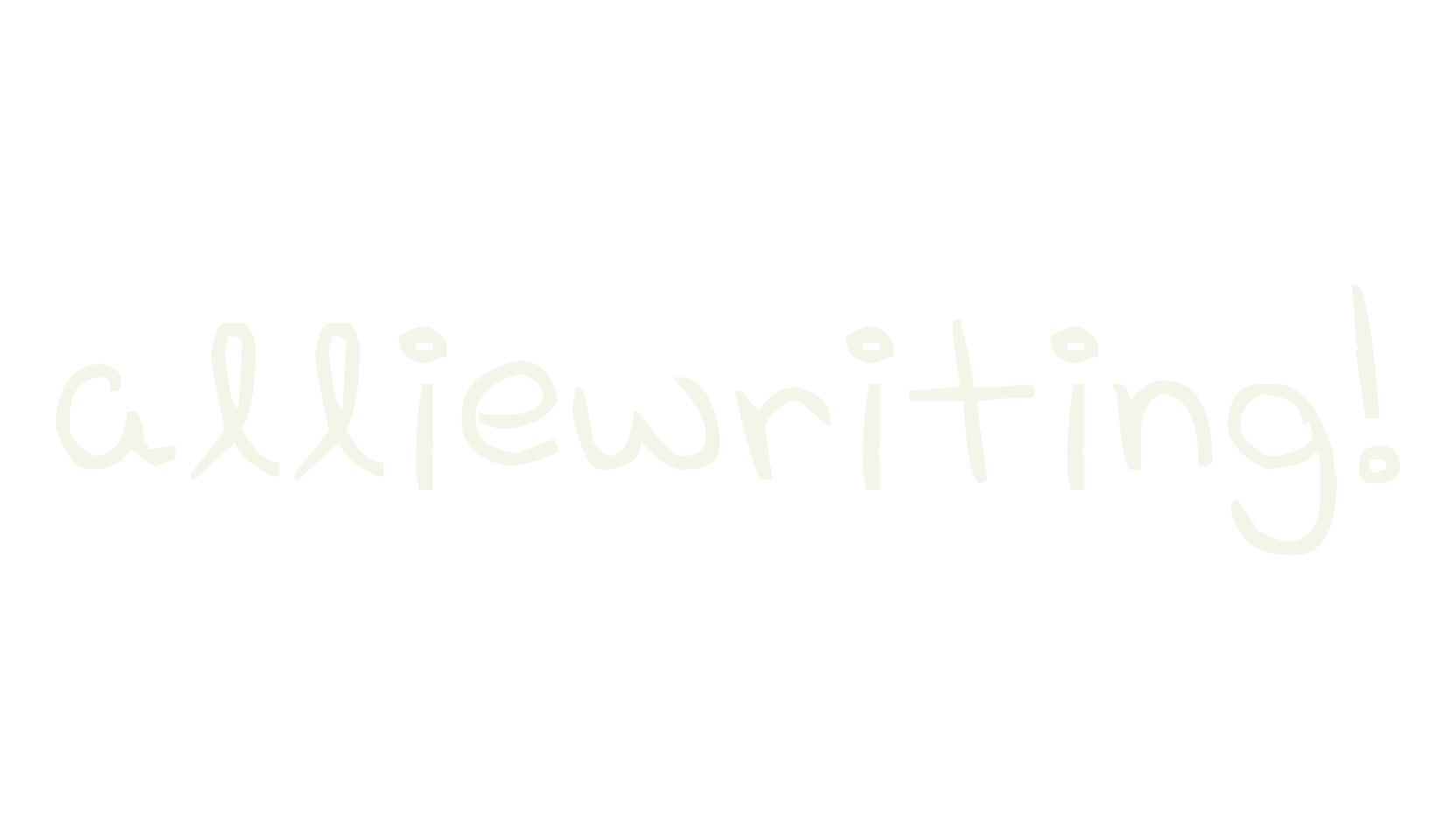 alliewriting!, basic font preview