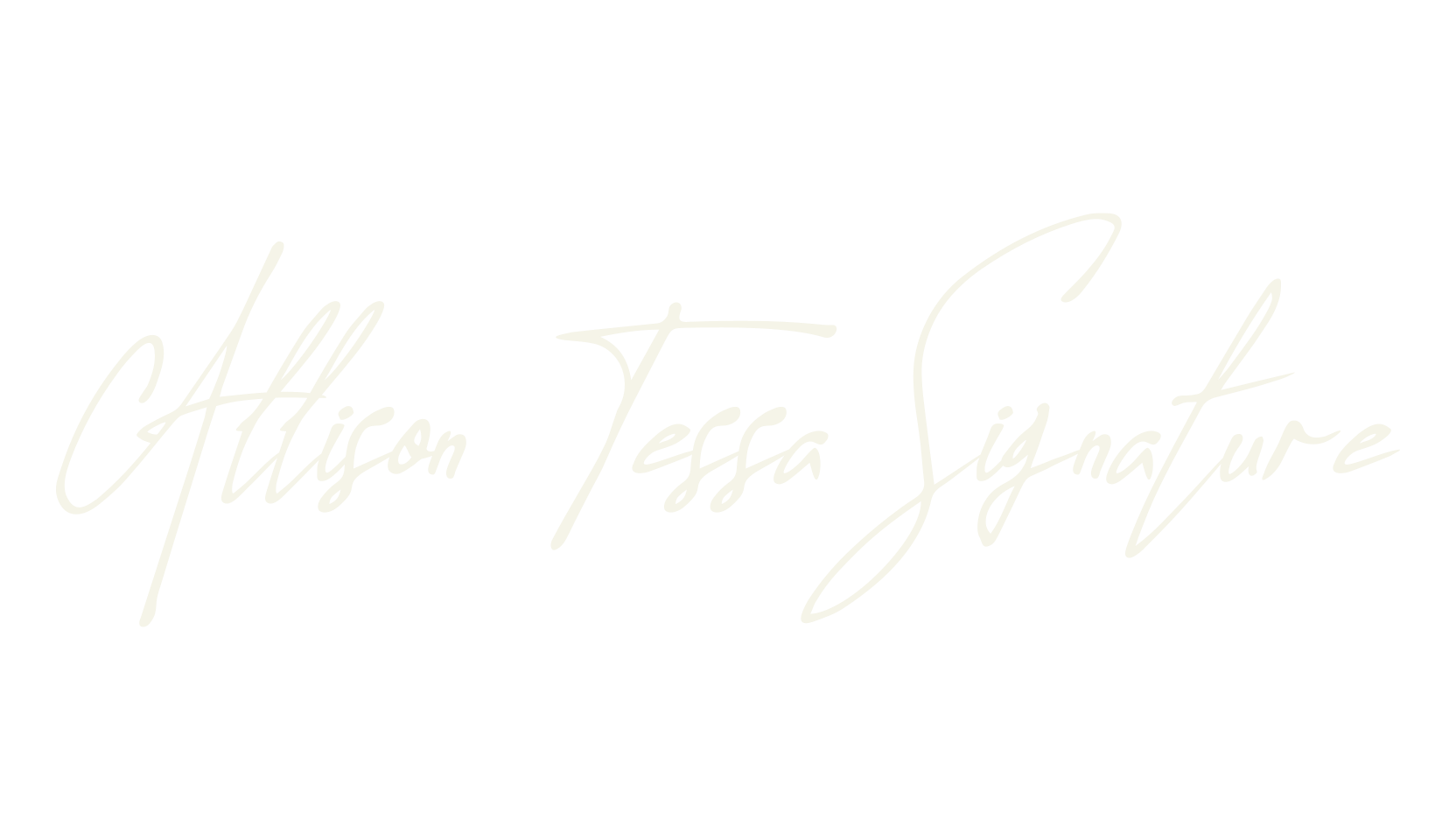Allison Tessa Signature, signature font preview