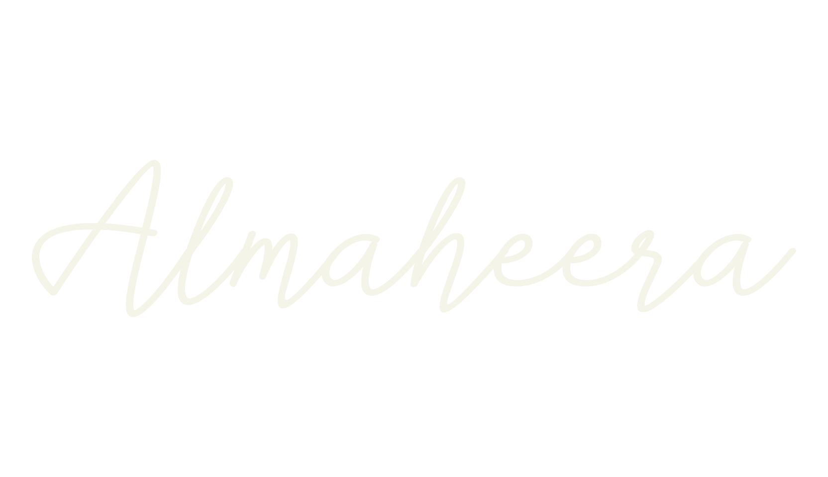 Almaheera, cursive font preview