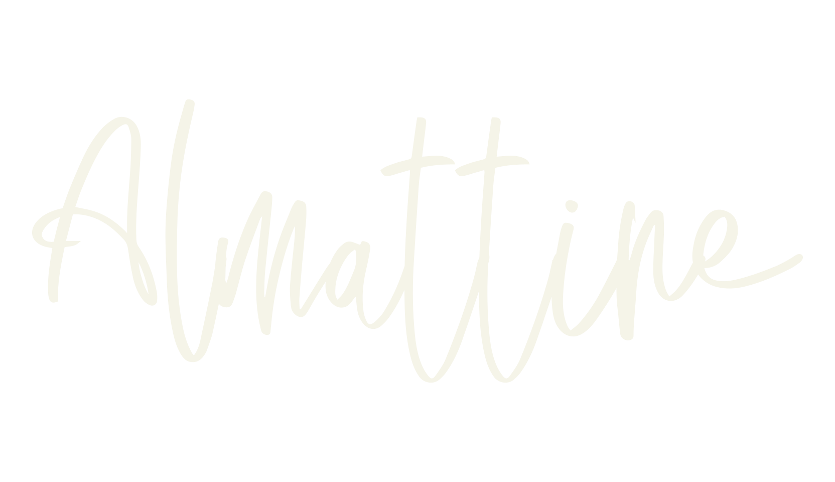 Almattine, cursive font preview