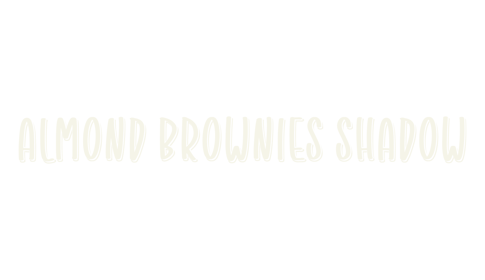 Almond Brownies Shadow, shadow font preview