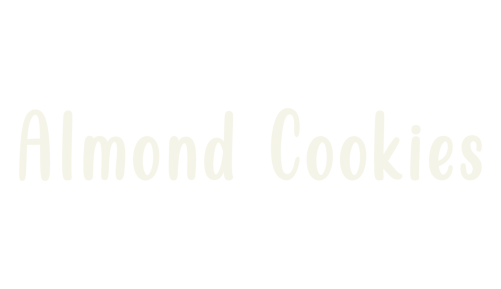 Almond Cookies, cute font preview