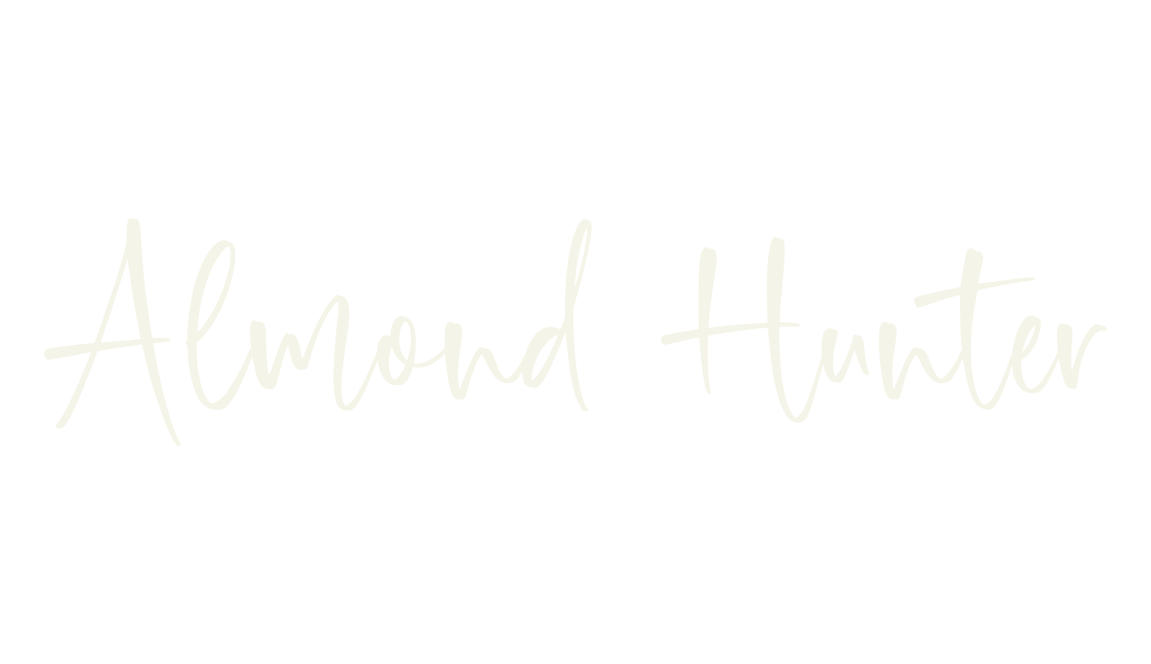 Almond Hunter, calligraphy font preview