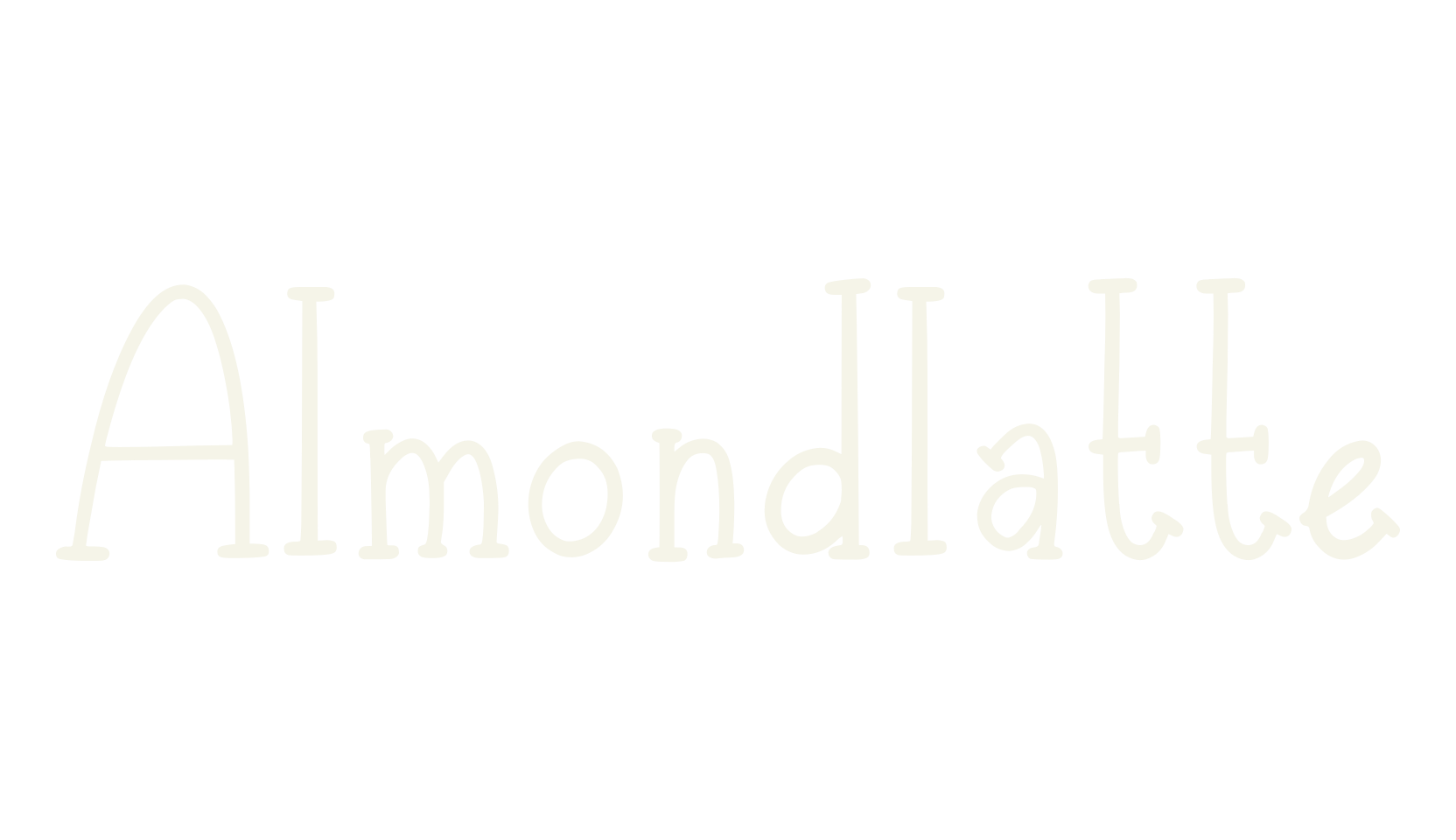 Almondlatte, cute font preview