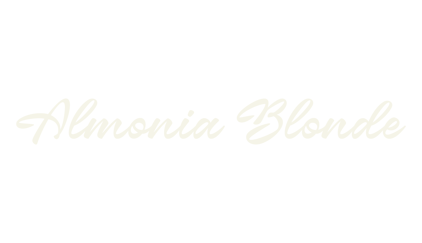 Almonia Blonde, lettering font preview