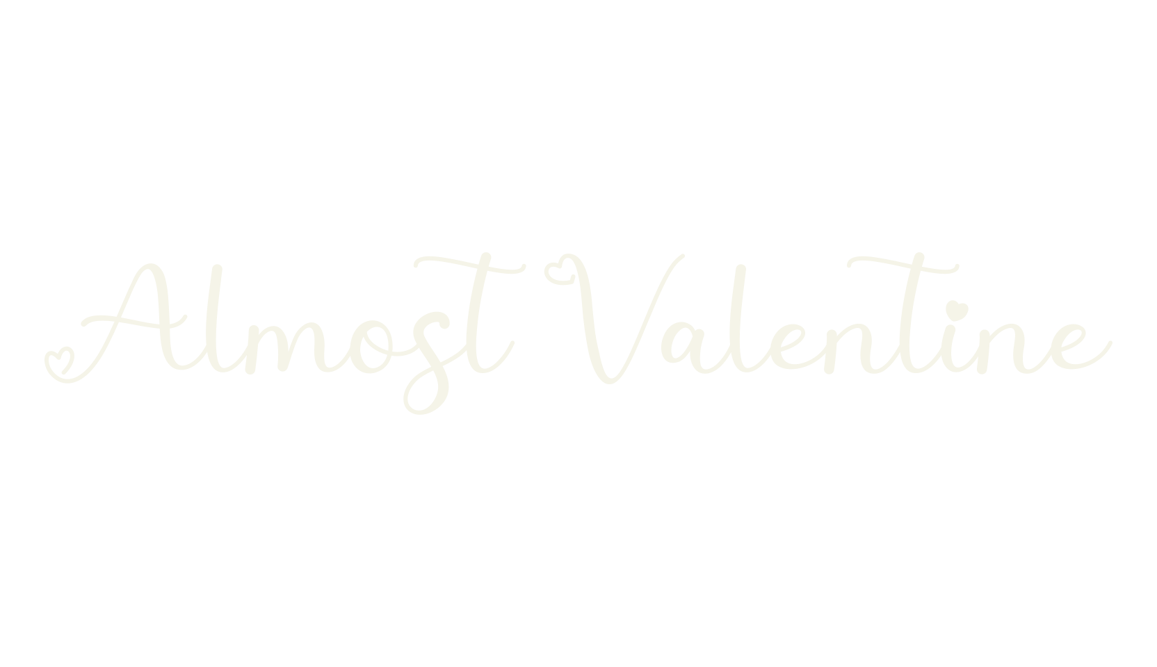 Almost Valentine, alphabet font preview