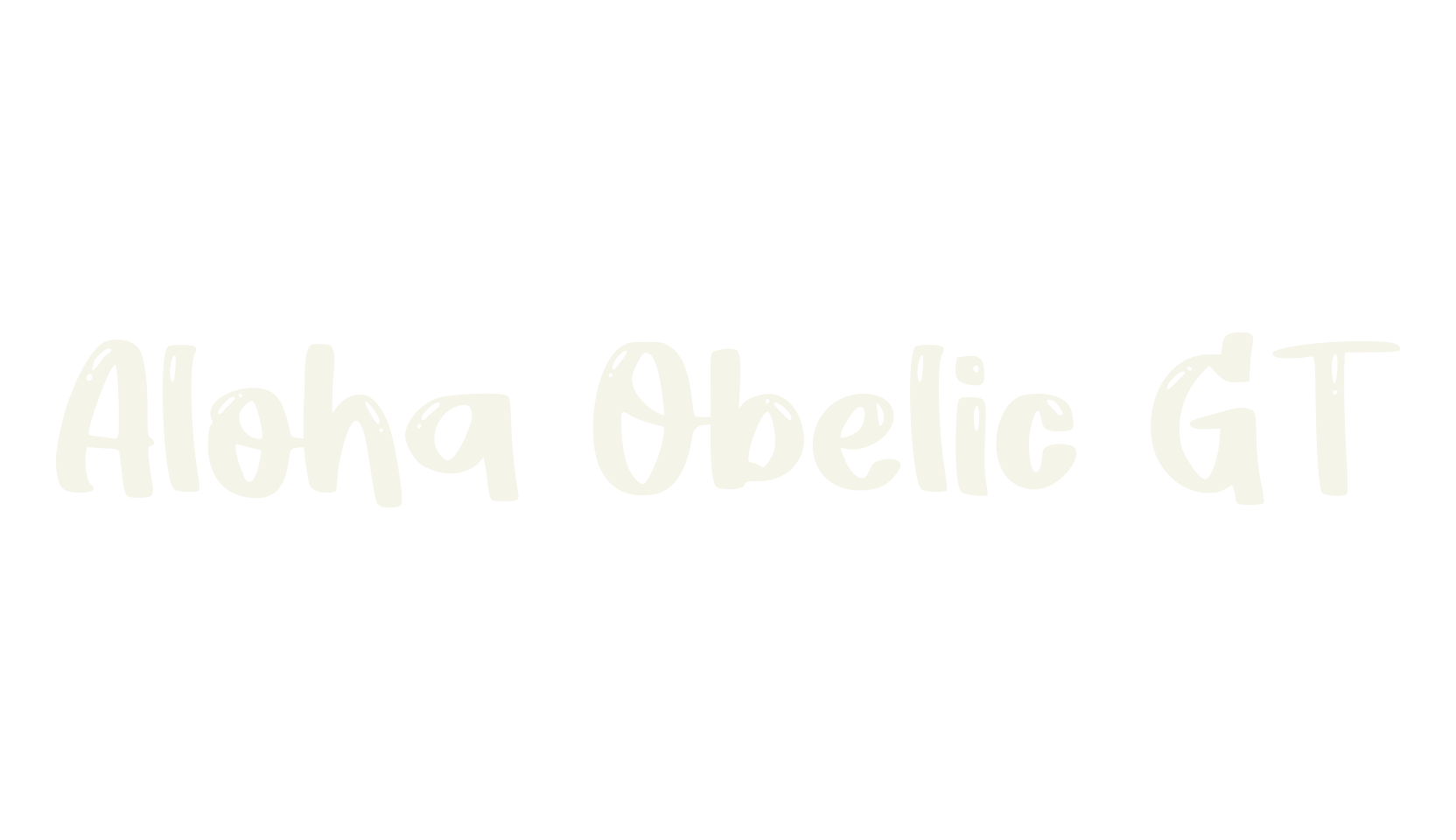Aloha Obelic GT, bubble letters font preview