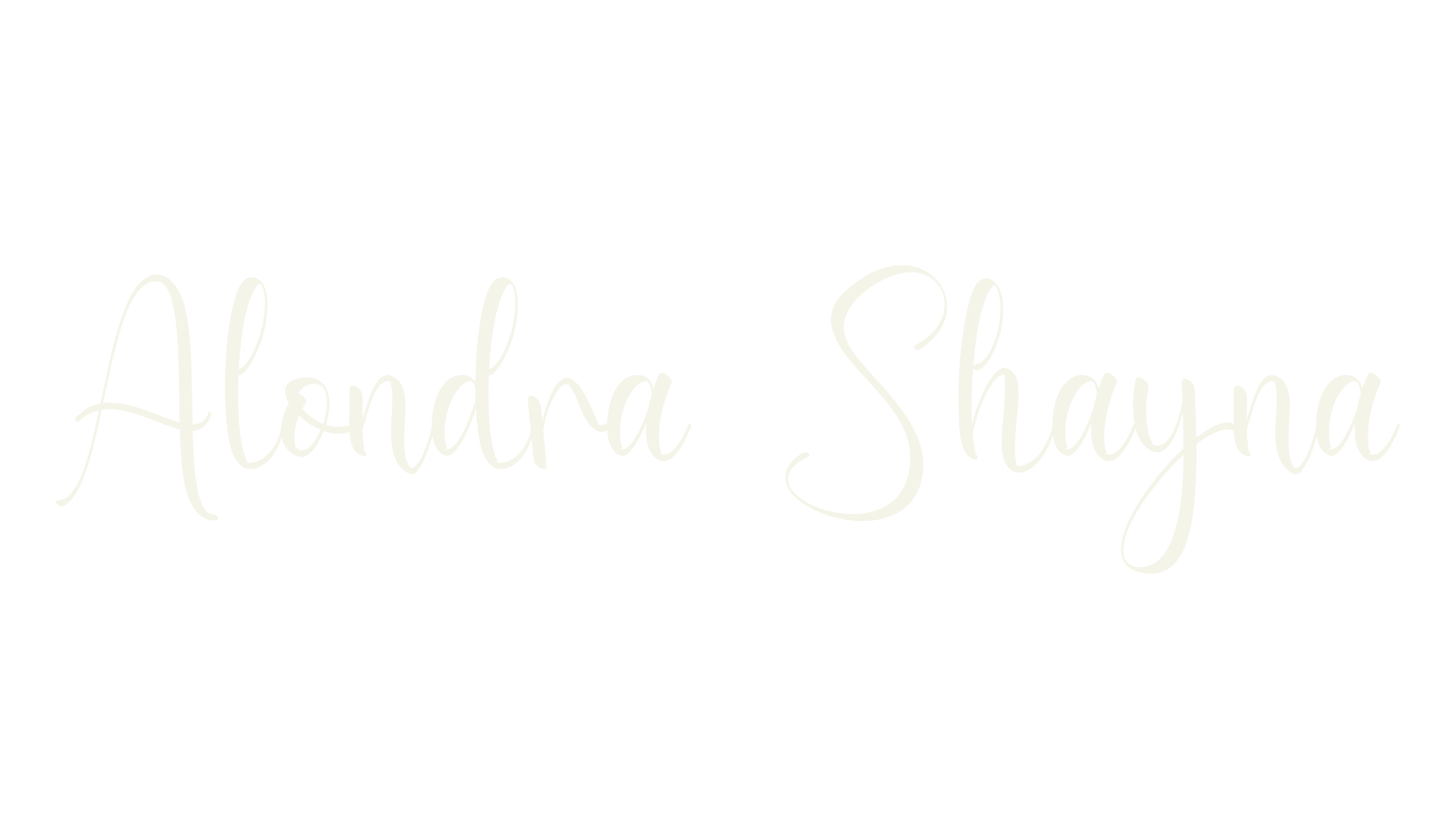 Alondra Shayna, calligraphy font preview