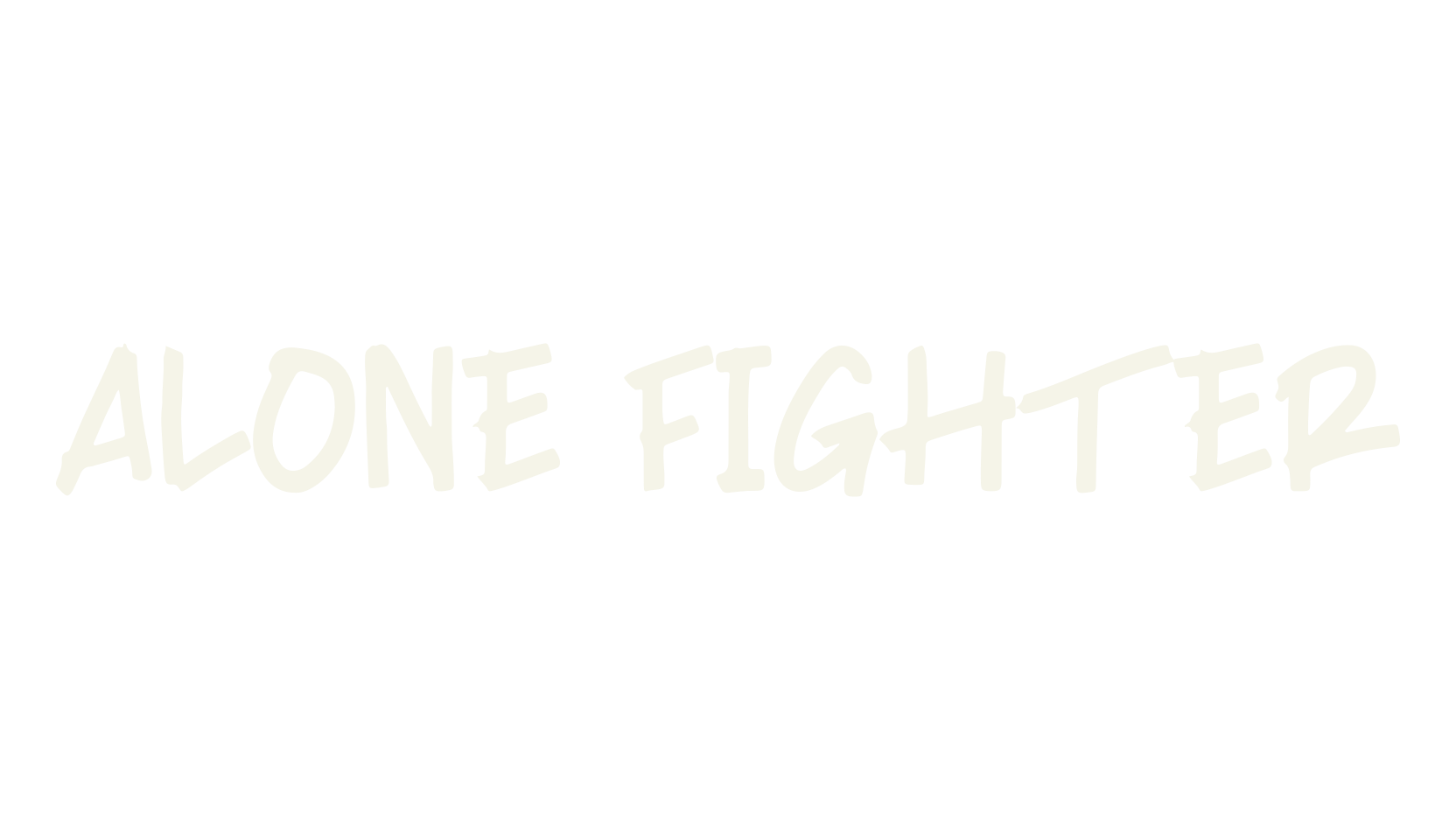 ALONE FIGHTER, handwriting font preview