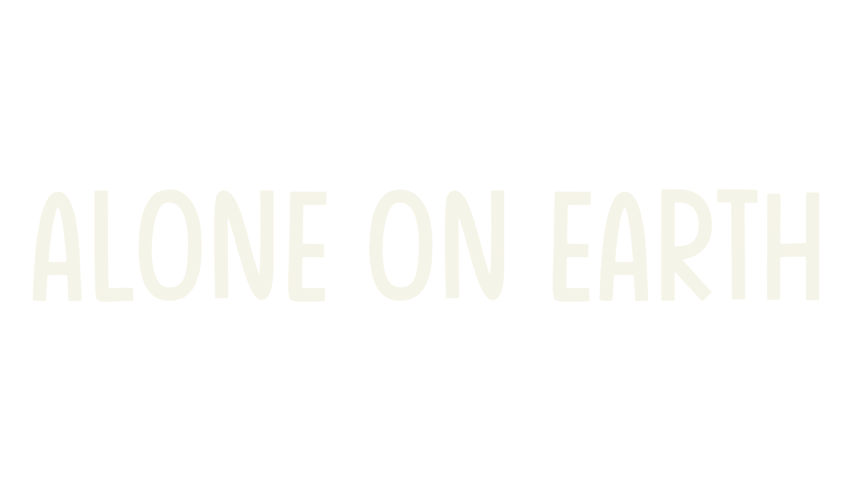 Alone On Earth, hand drawn font preview
