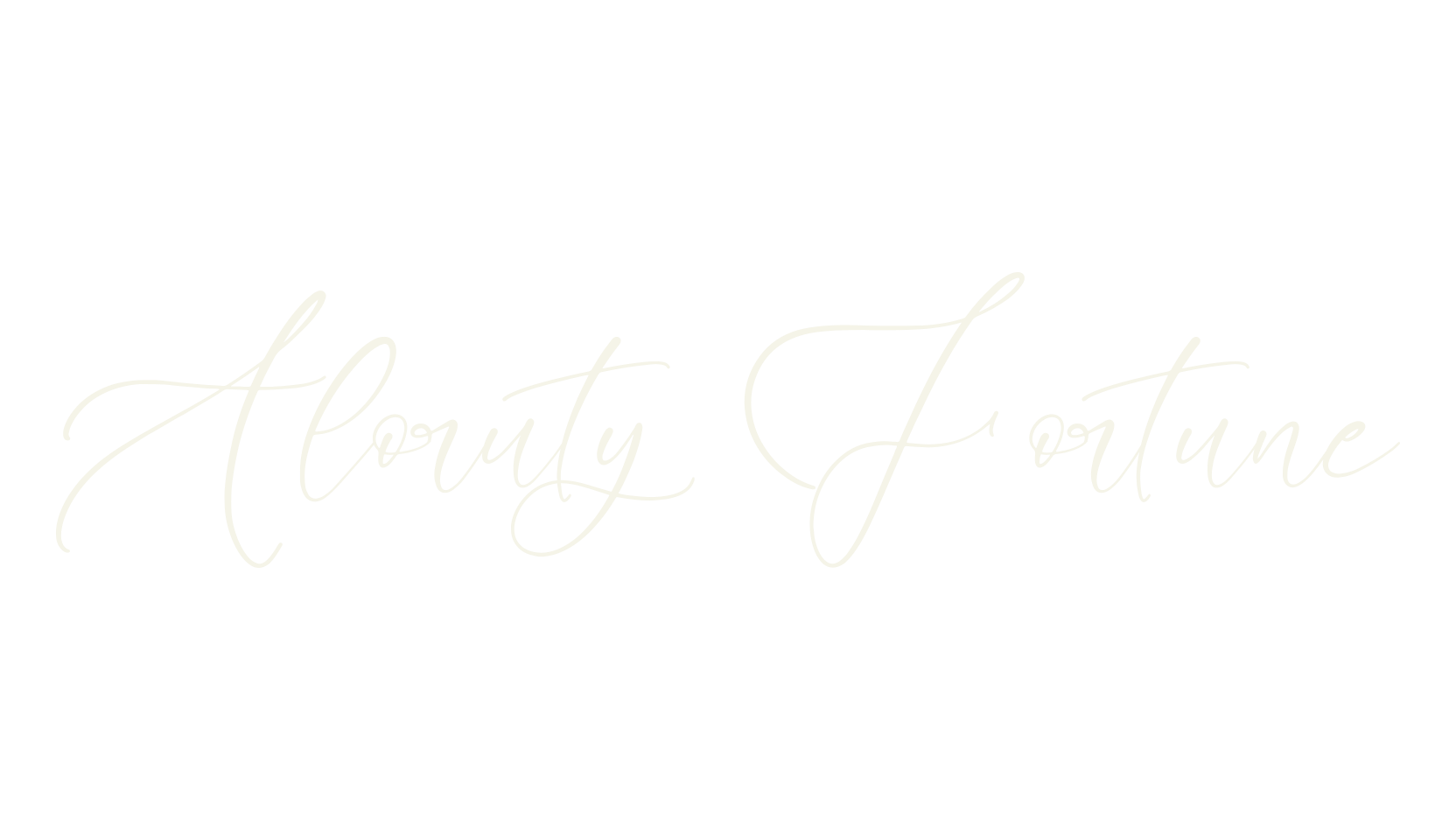 Aloruty Fortune, script font preview