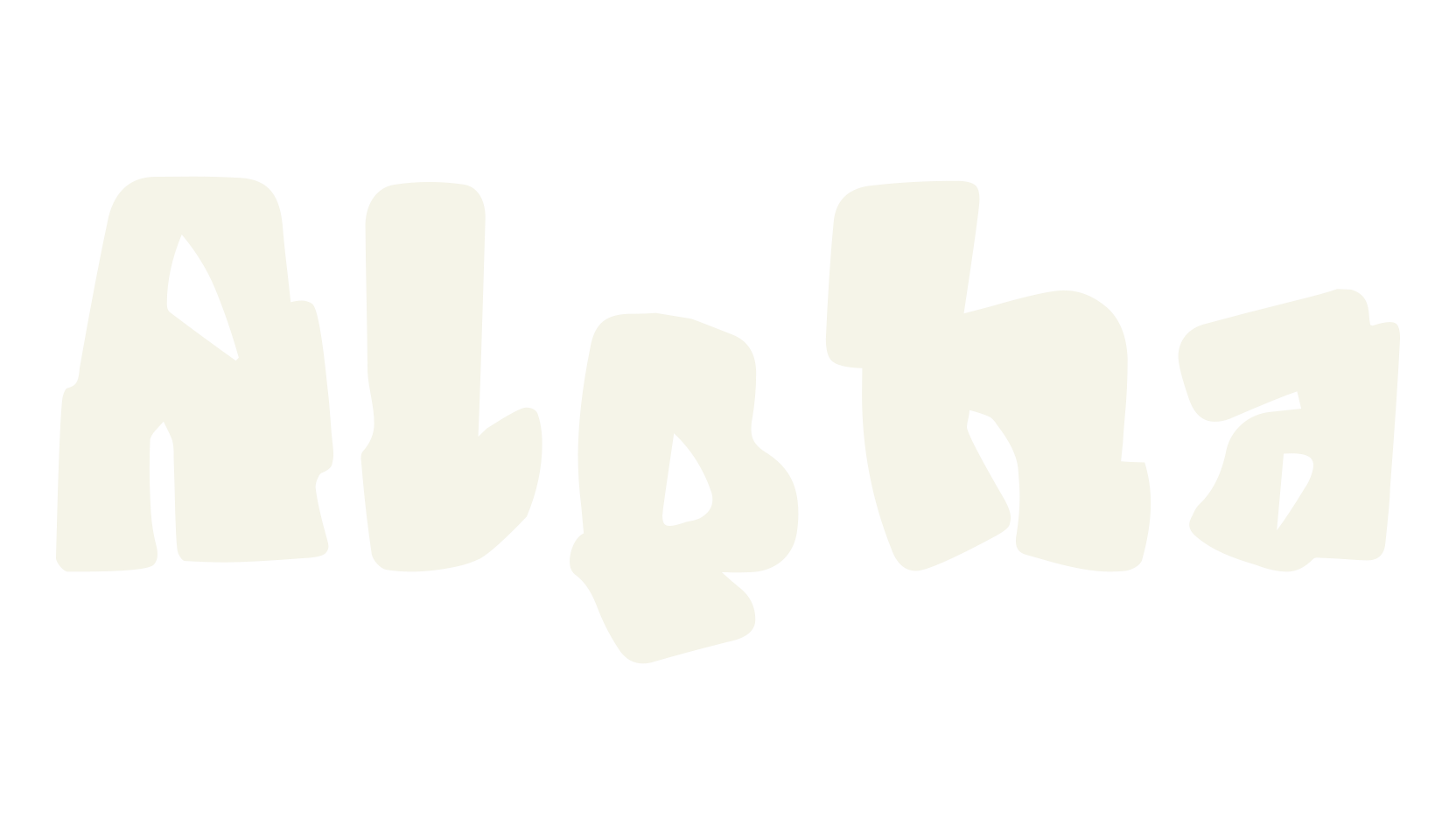 Alpha, album cover font preview