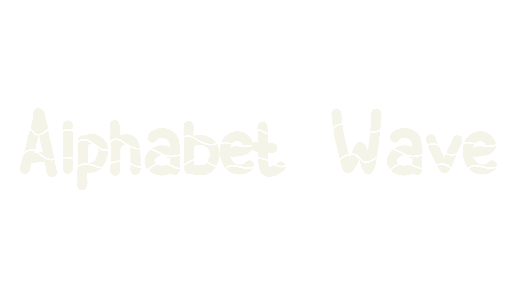 Alphabet Wave, cute font preview