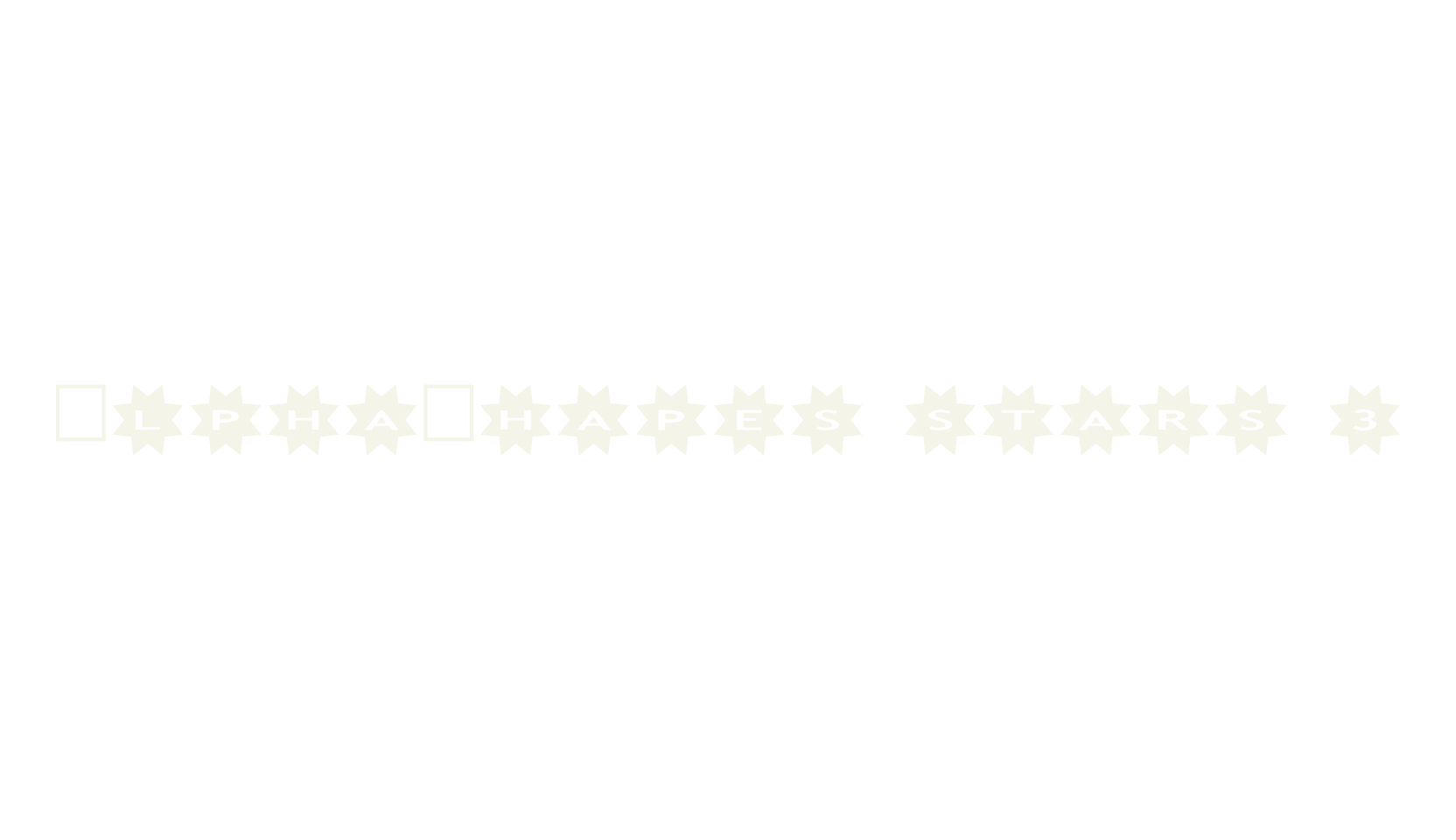 AlphaShapes stars 3, stars font preview