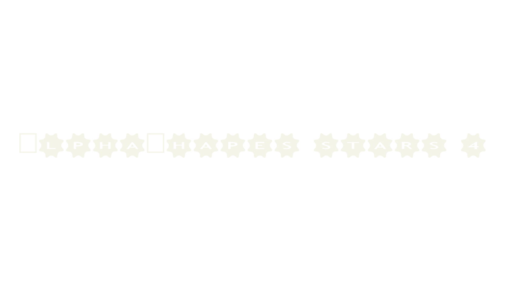AlphaShapes stars 4, stars font preview